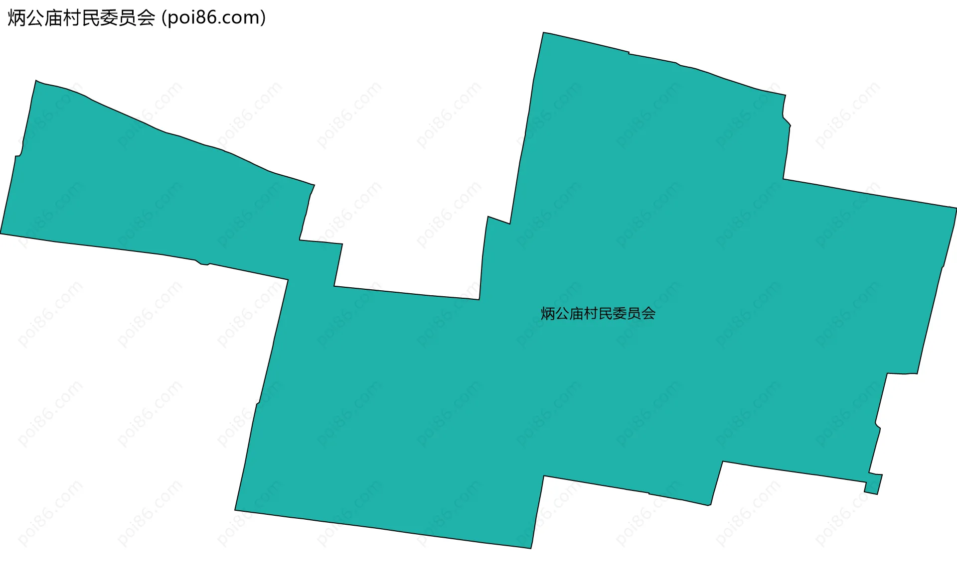 炳公庙村民委员会边界地图