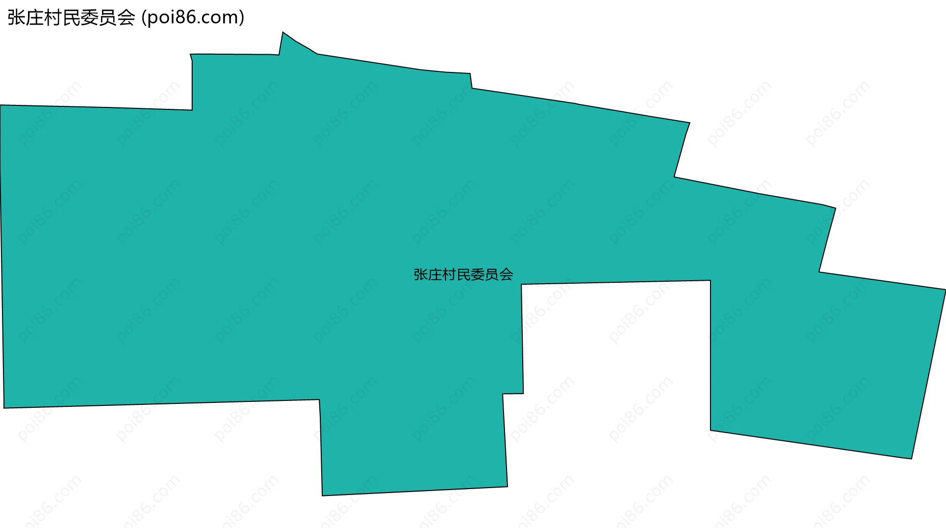 张庄村民委员会边界地图