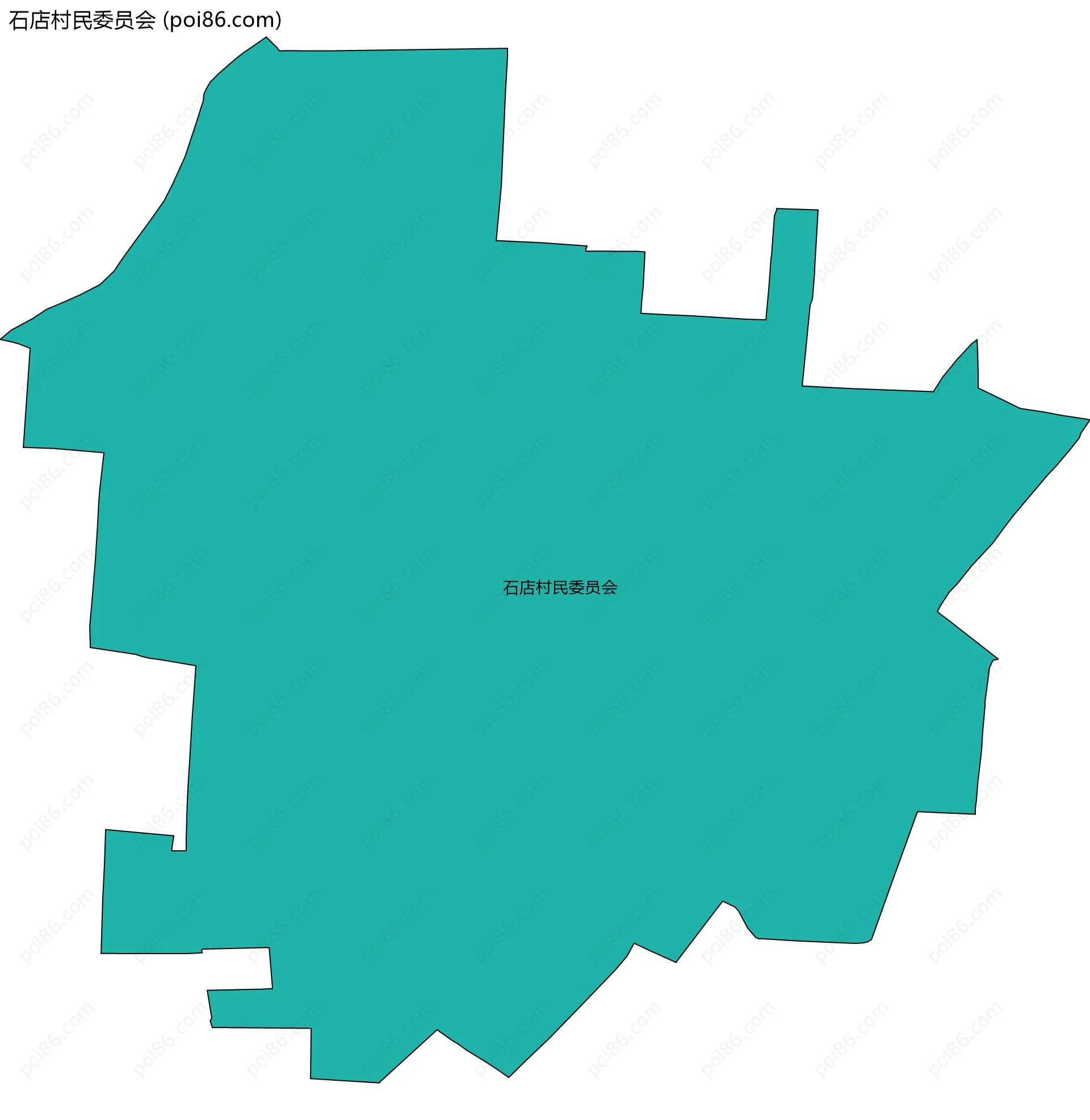 石店村民委员会边界地图