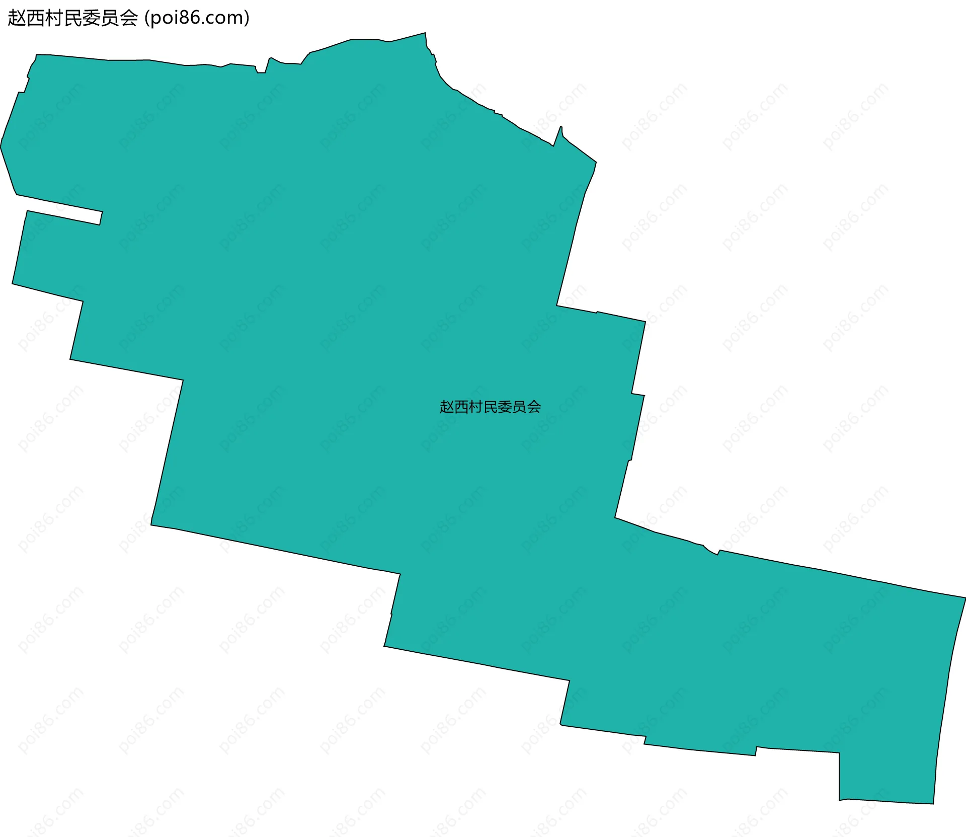 赵西村民委员会边界地图