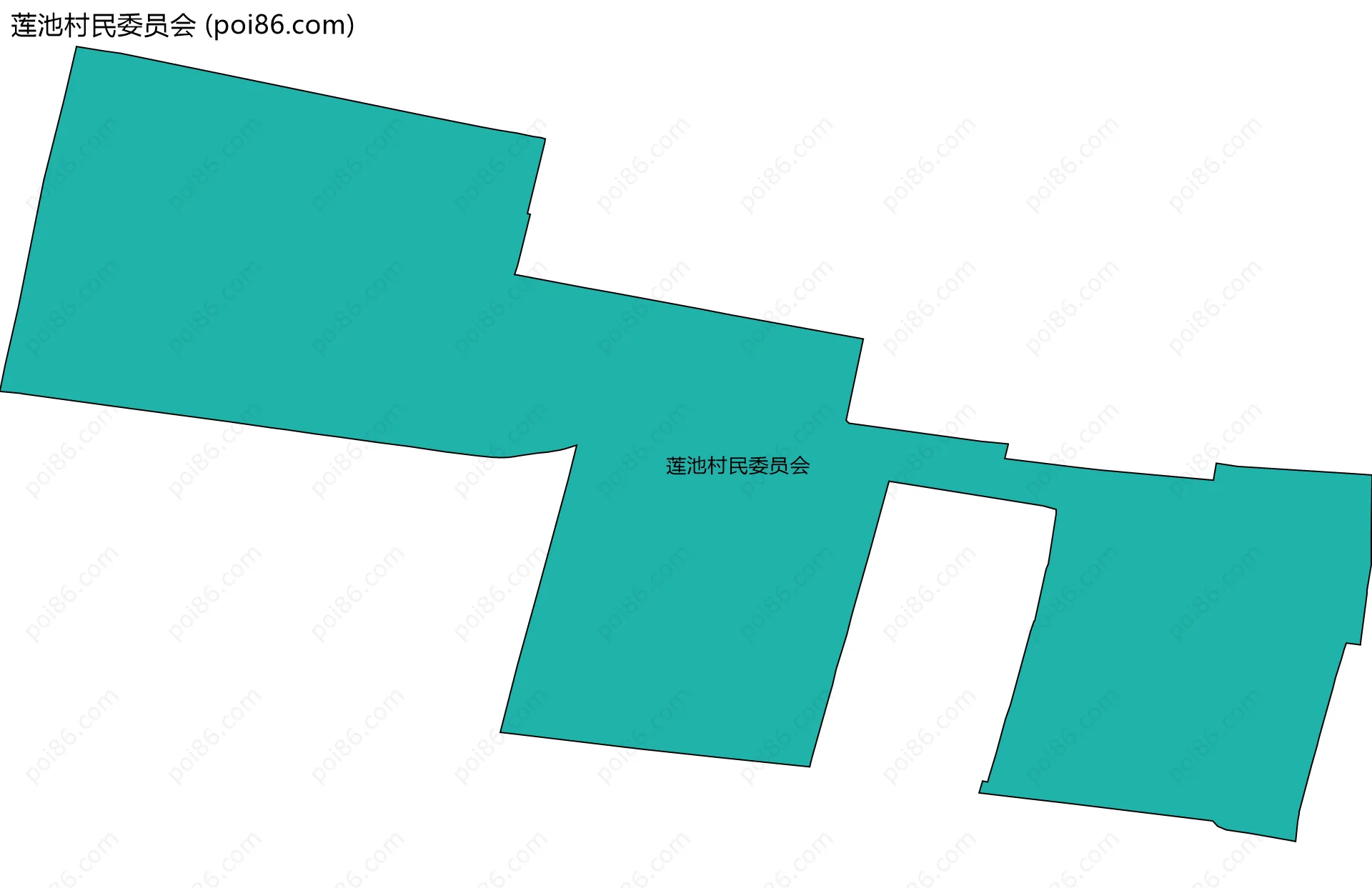 莲池村民委员会边界地图