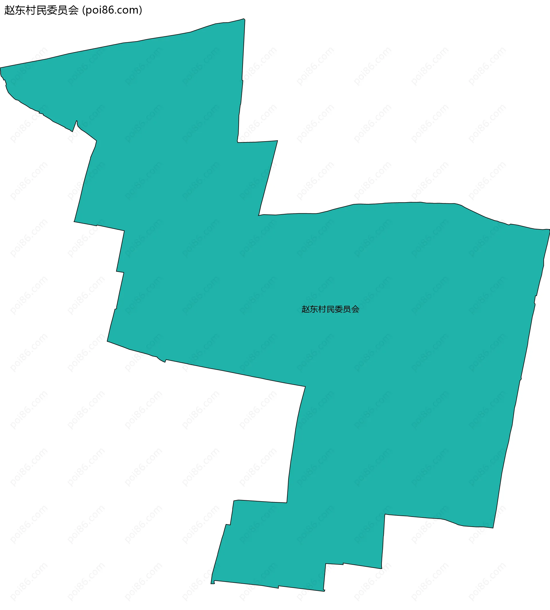 赵东村民委员会边界地图