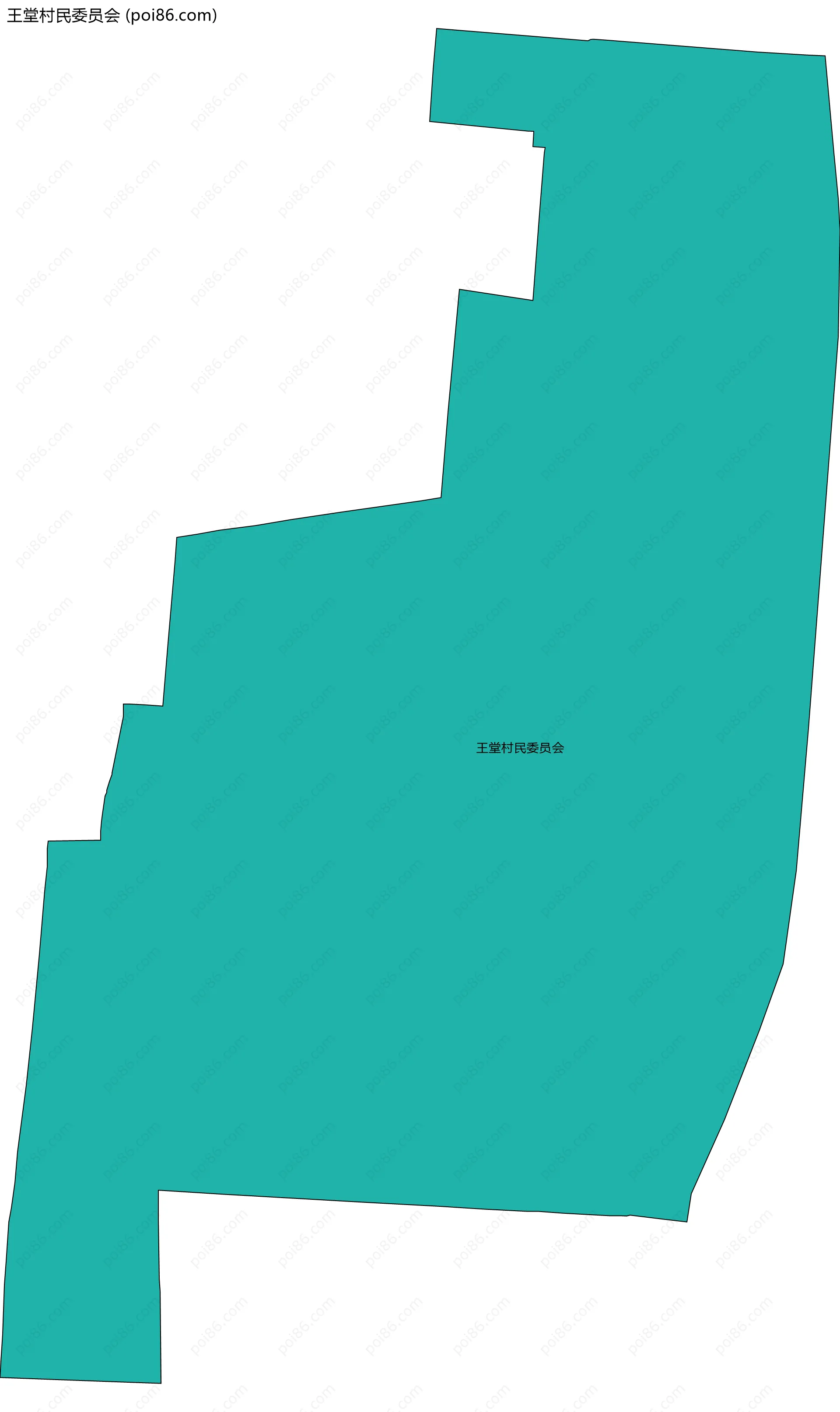 王堂村民委员会边界地图
