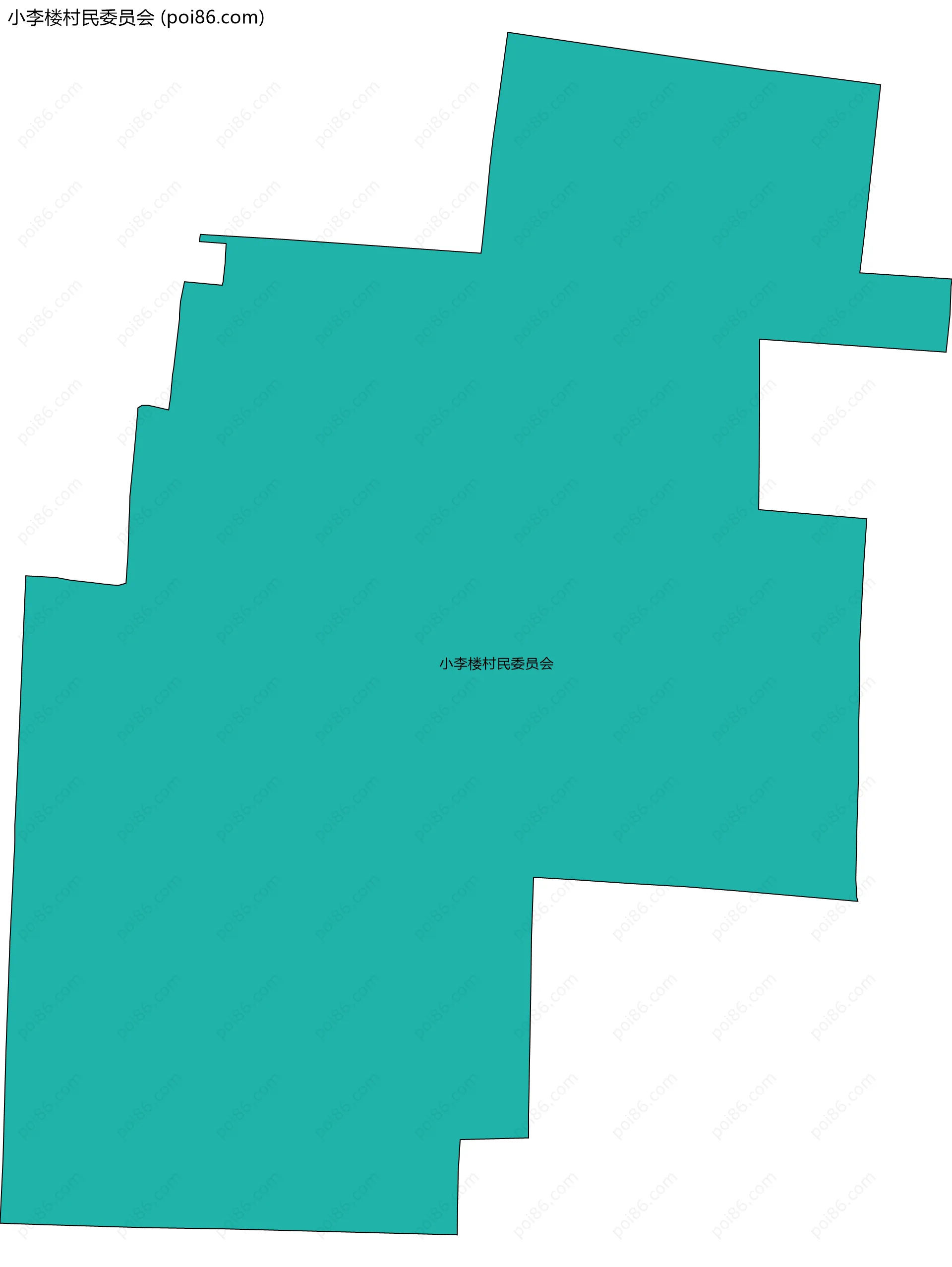 小李楼村民委员会边界地图