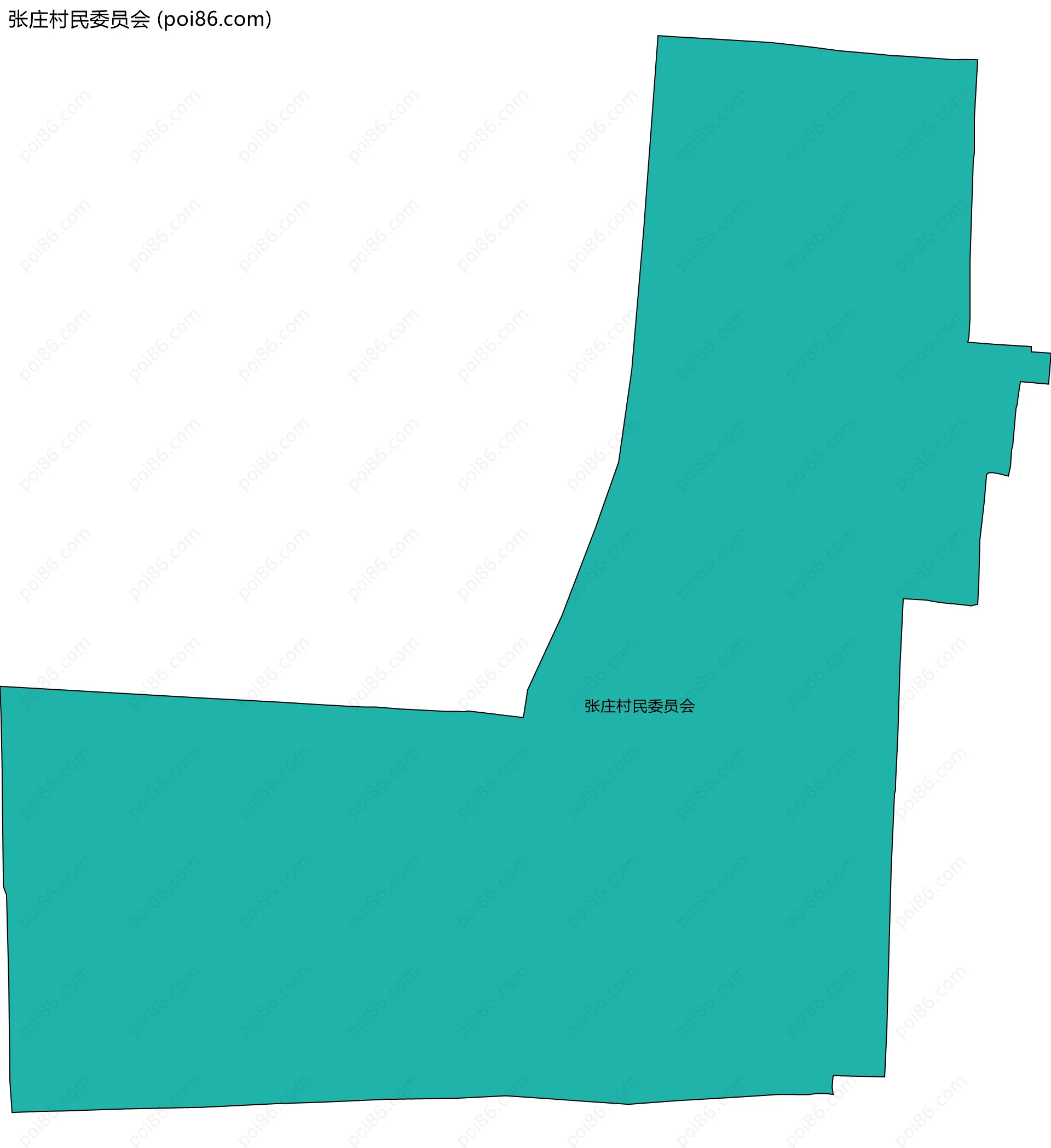 张庄村民委员会边界地图