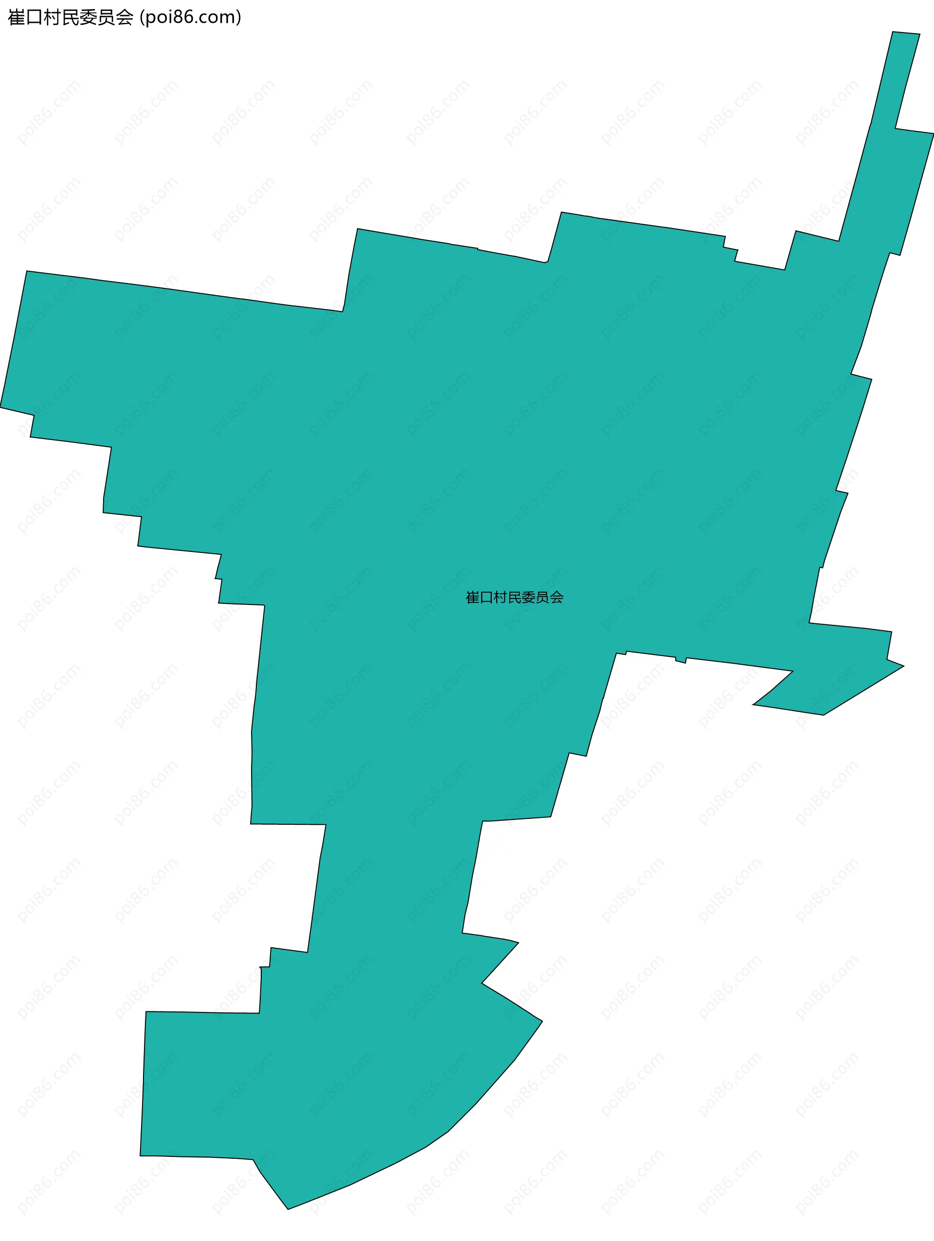 崔口村民委员会边界地图