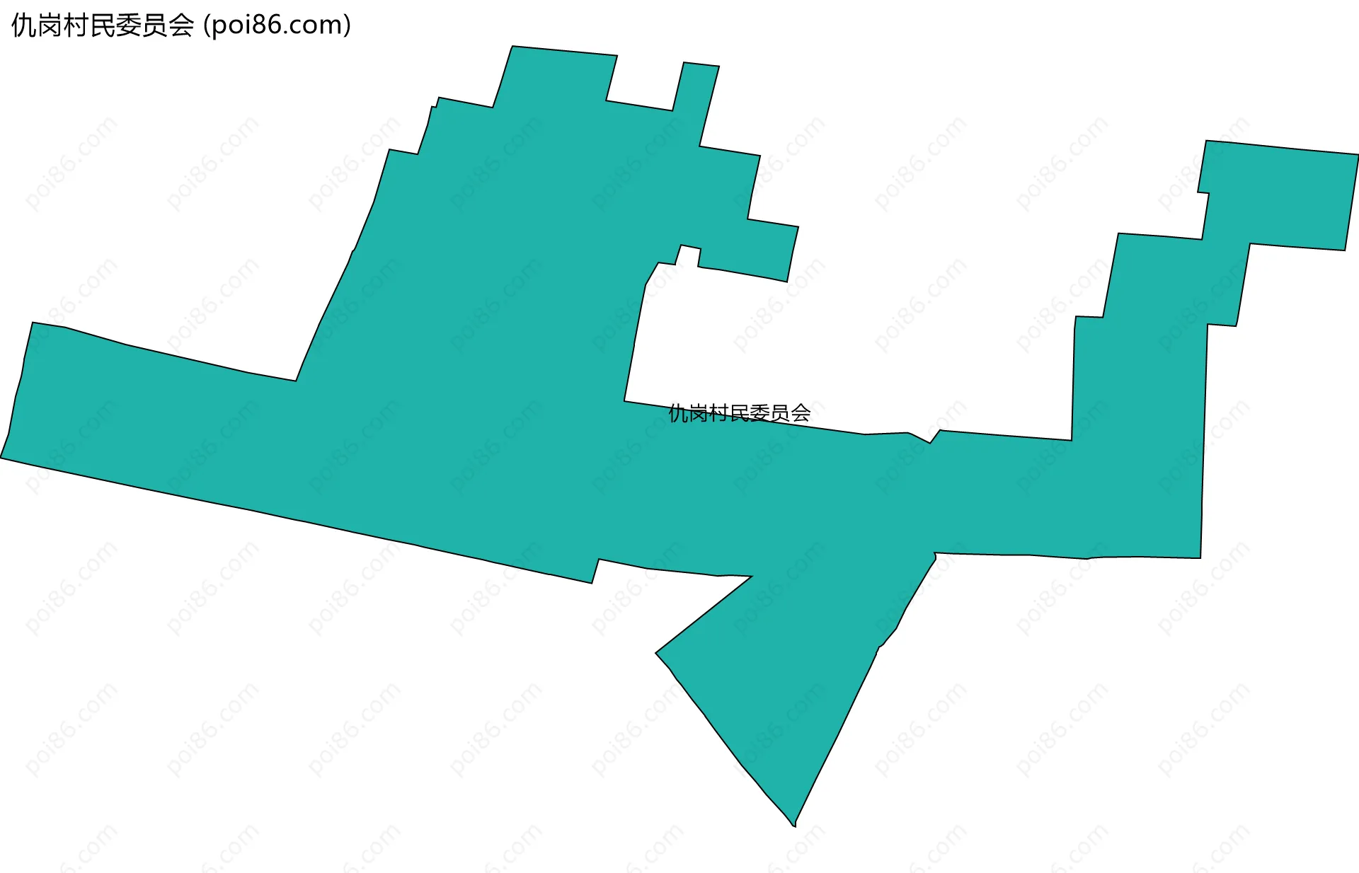 仇岗村民委员会边界地图