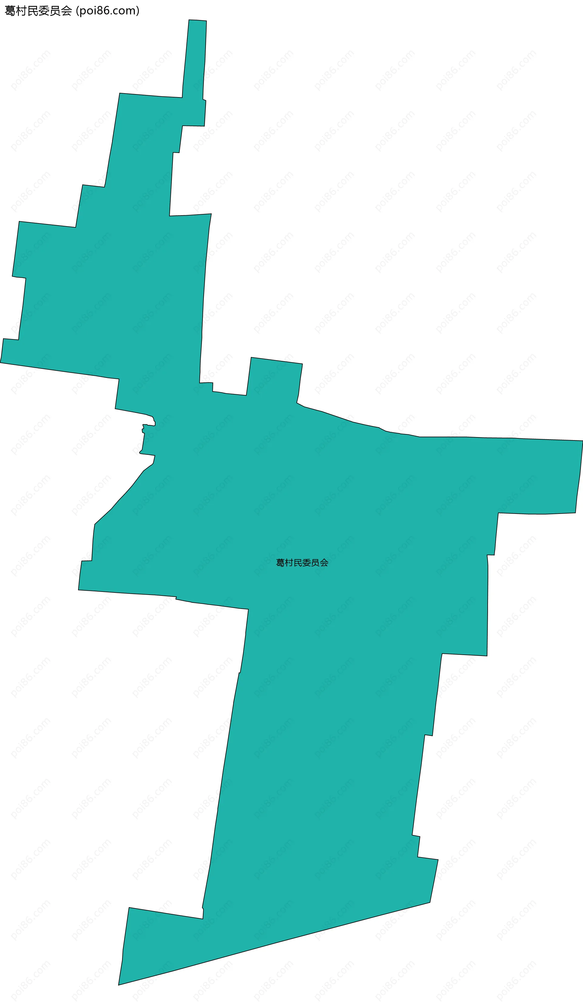 葛村民委员会边界地图