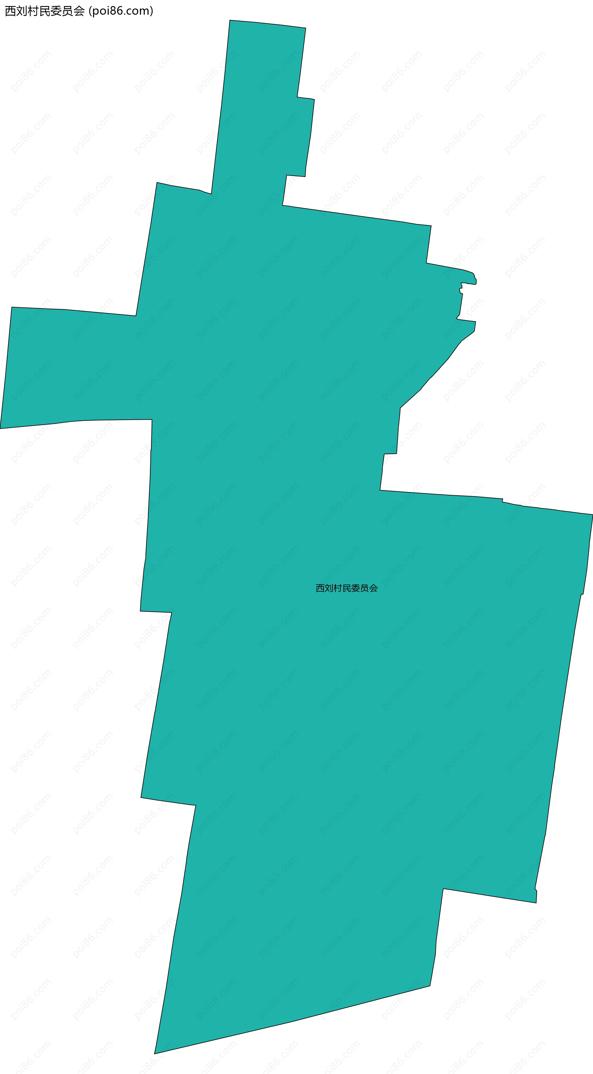 西刘村民委员会边界地图