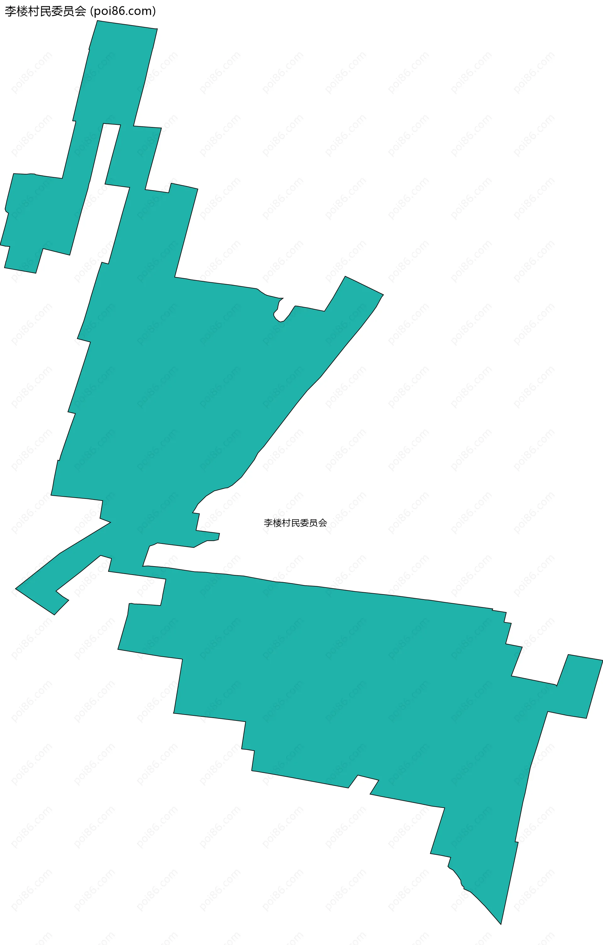 李楼村民委员会边界地图