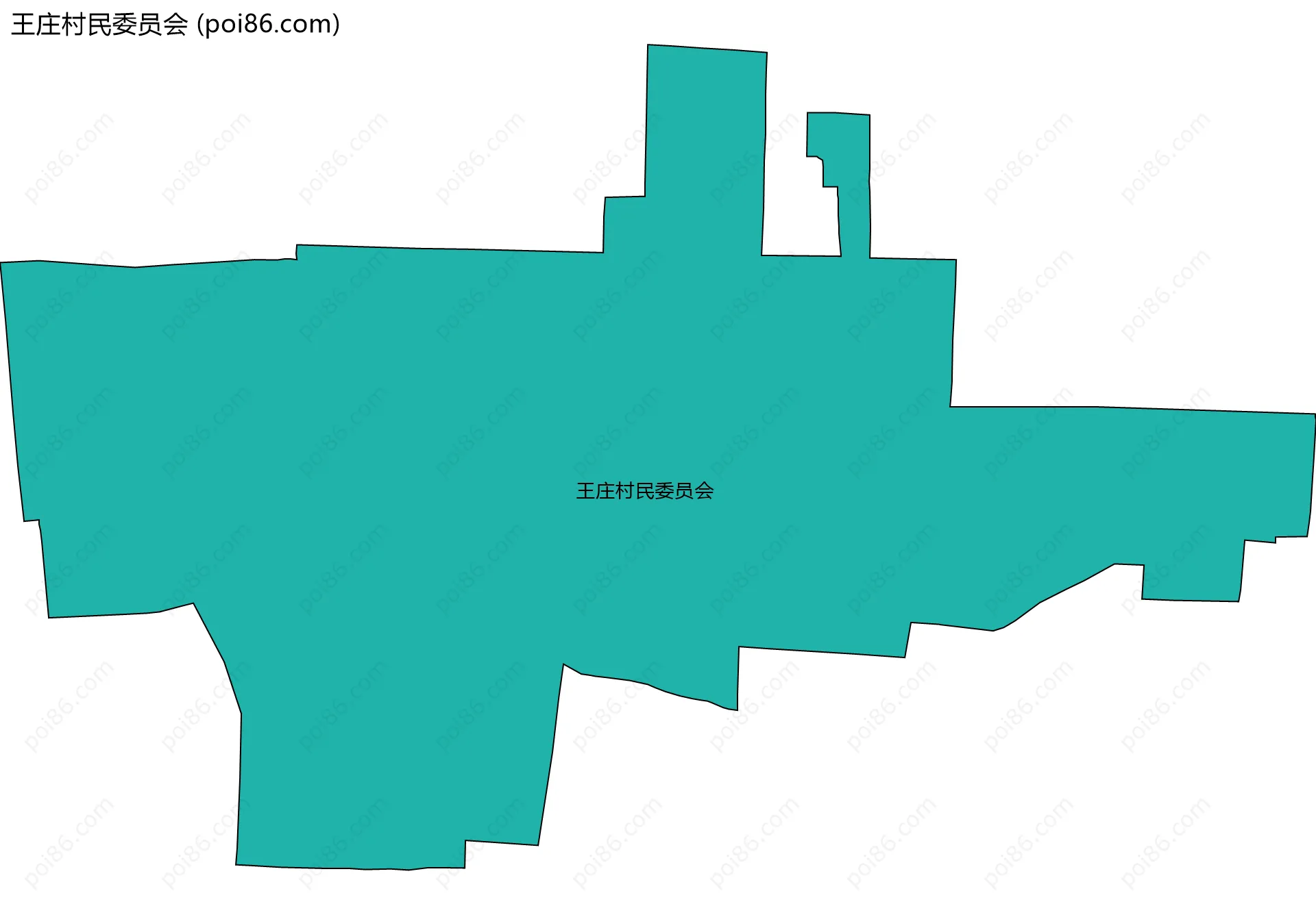 王庄村民委员会边界地图