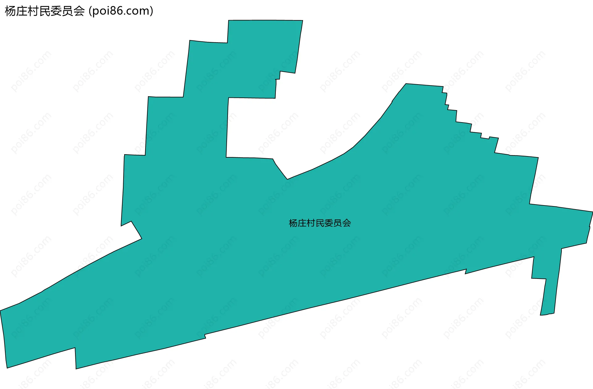 杨庄村民委员会边界地图