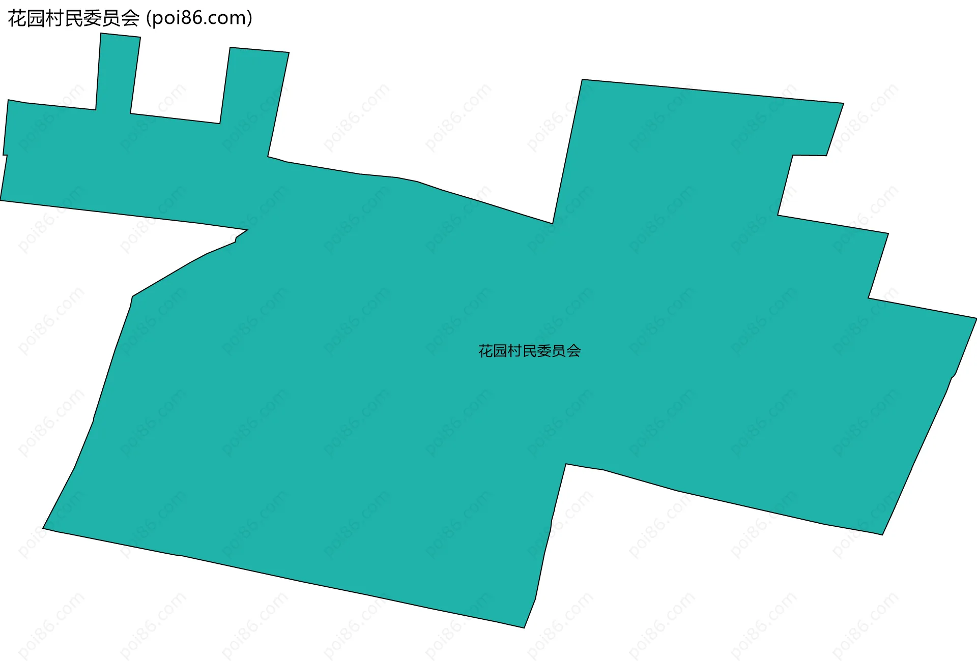 花园村民委员会边界地图