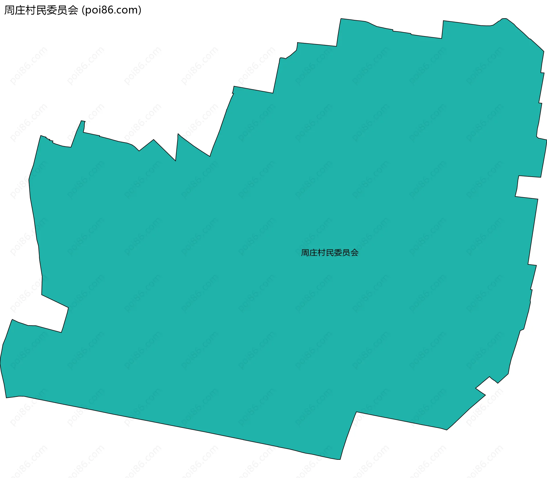 周庄村民委员会边界地图