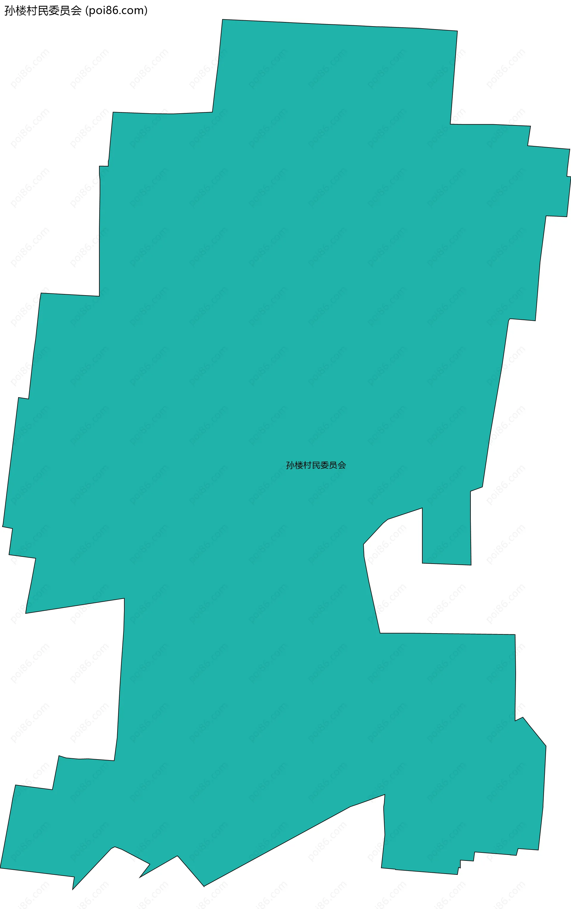 孙楼村民委员会边界地图