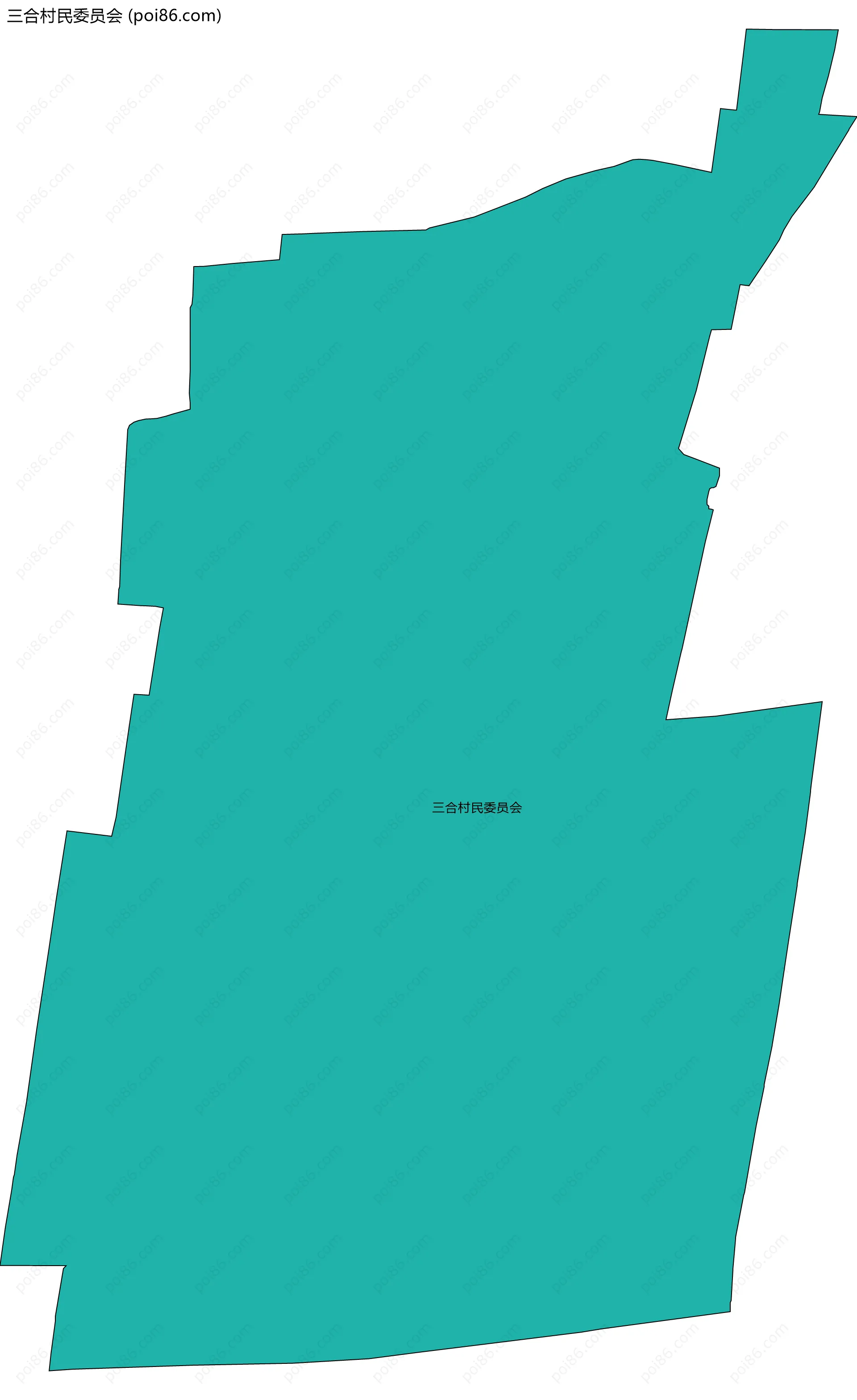 三合村民委员会边界地图