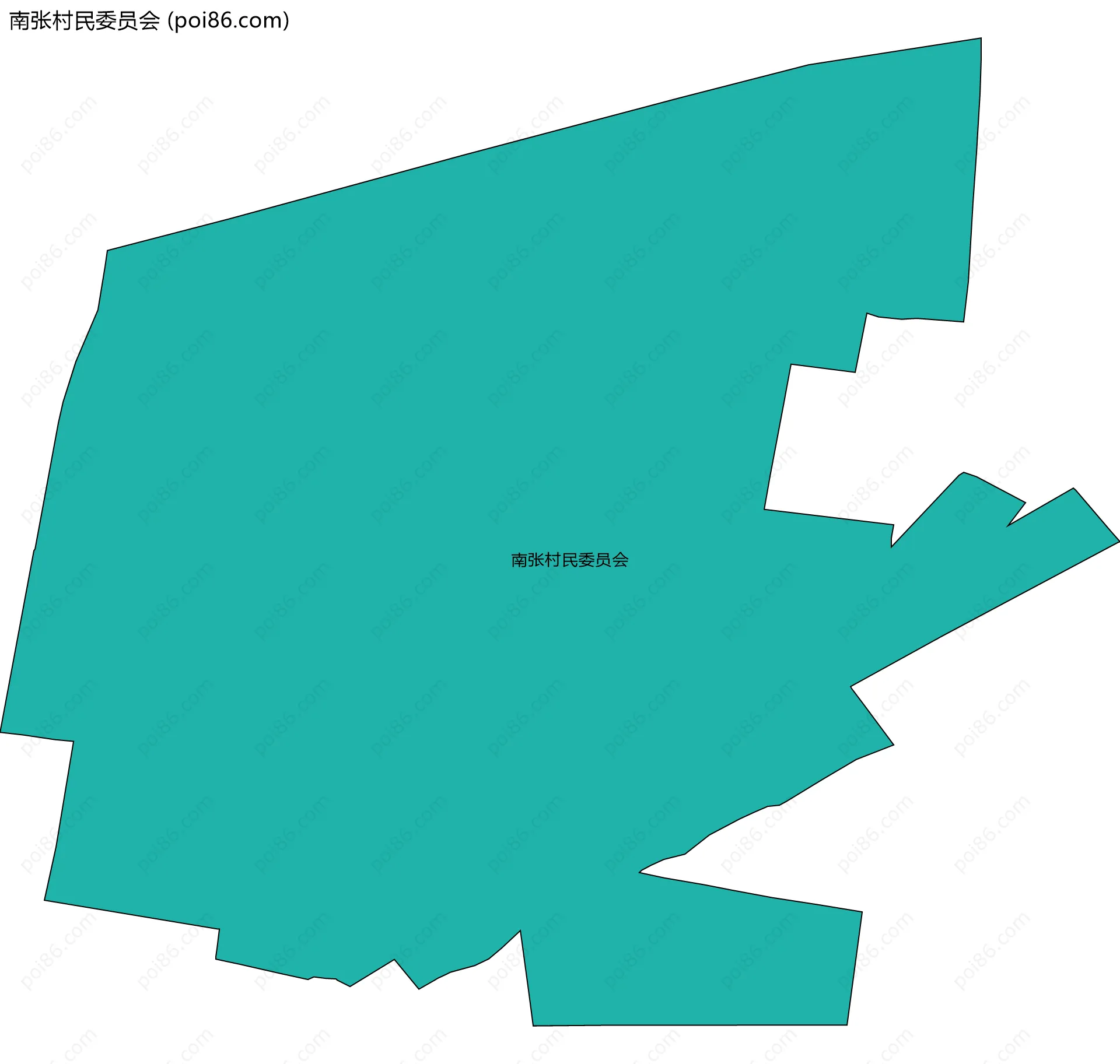 南张村民委员会边界地图