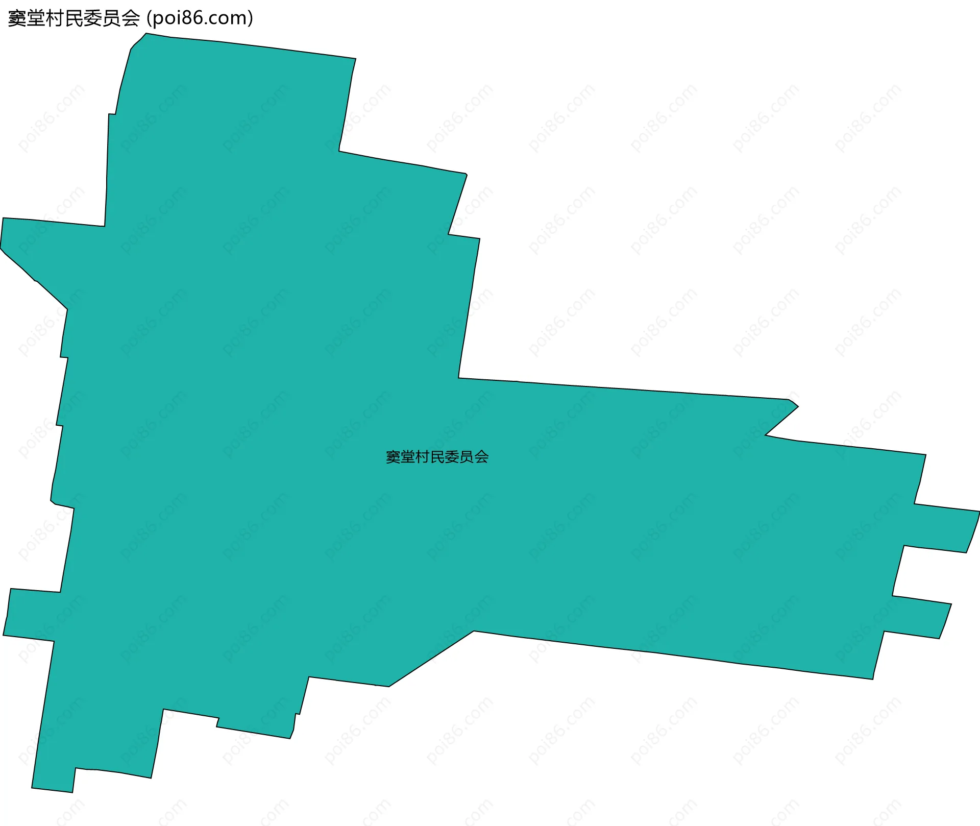 窦堂村民委员会边界地图