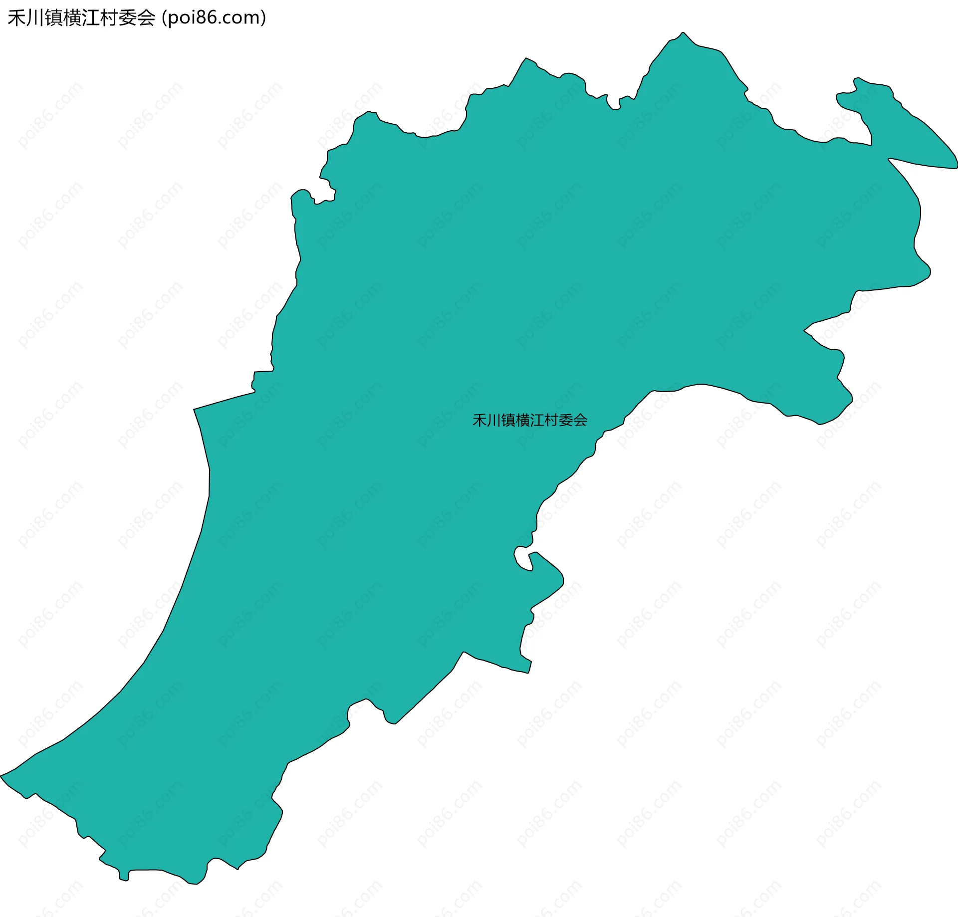 禾川镇横江村委会边界地图