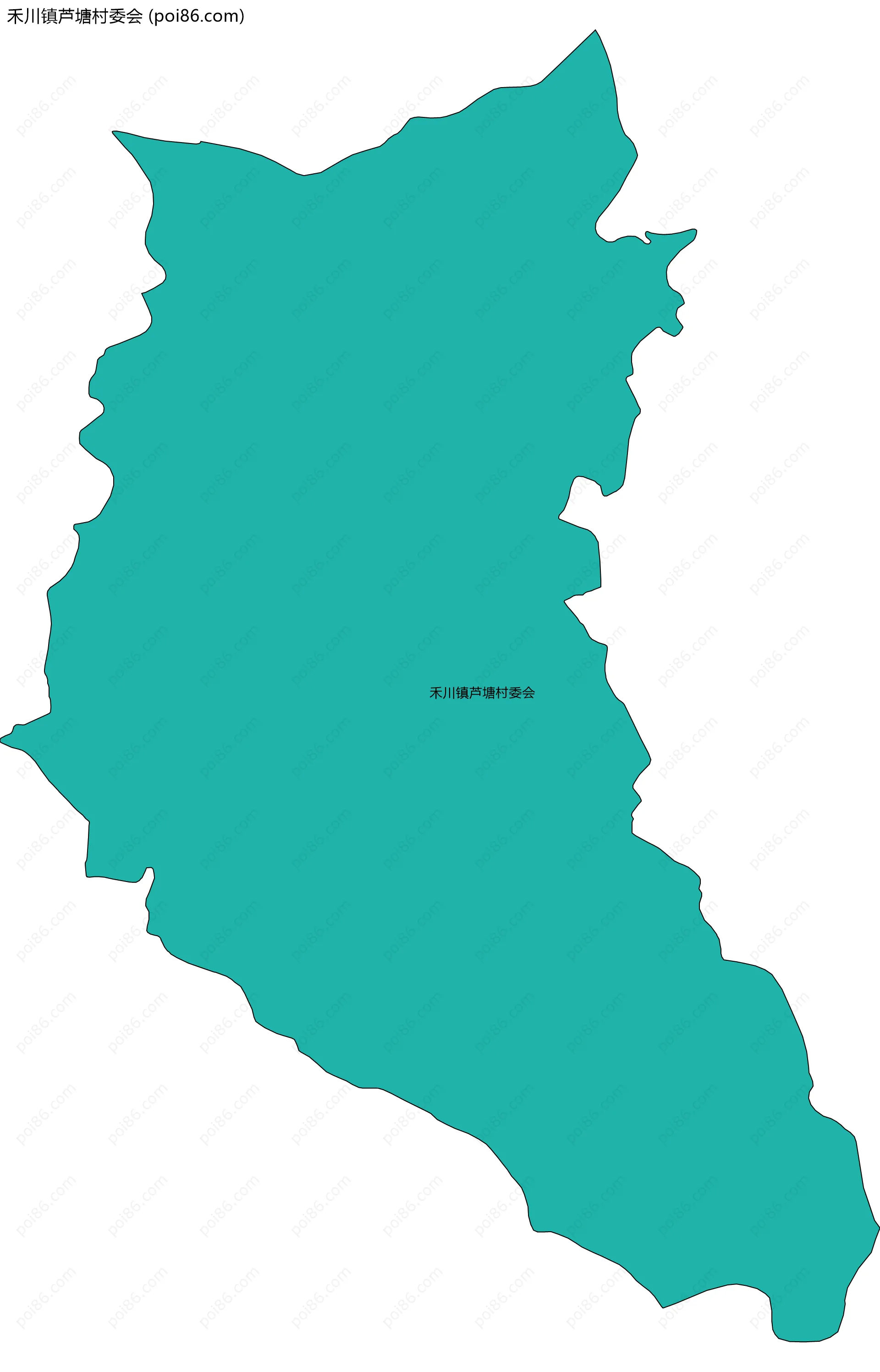 禾川镇芦塘村委会边界地图