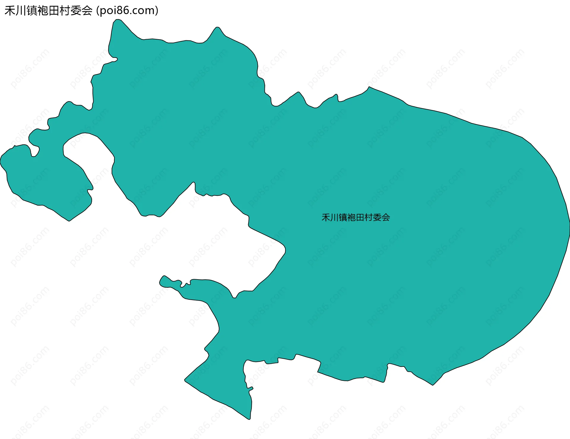 禾川镇袍田村委会边界地图