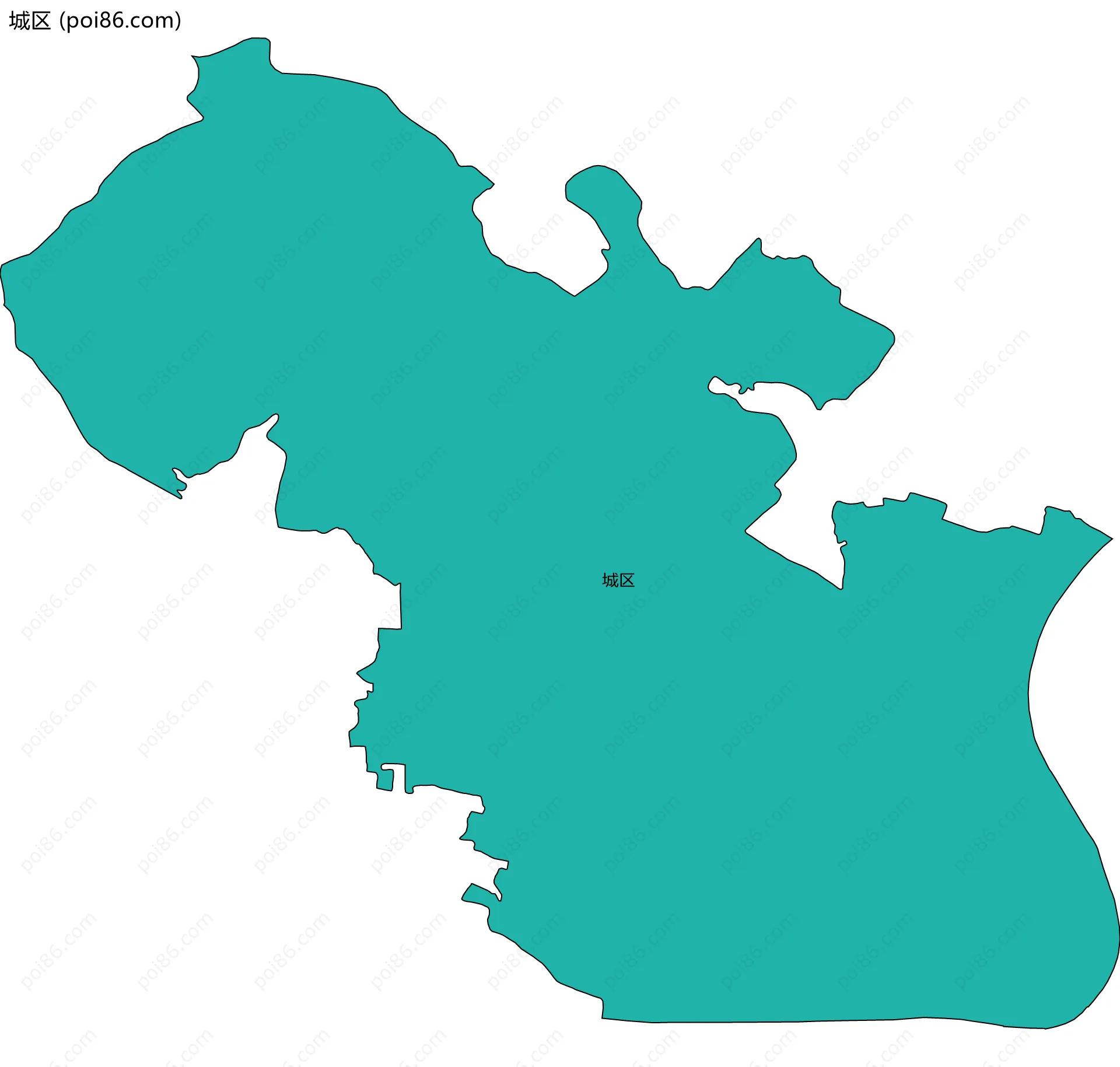城区边界地图
