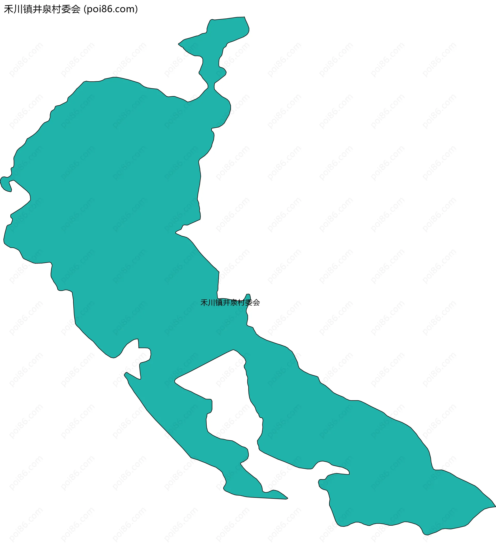 禾川镇井泉村委会边界地图