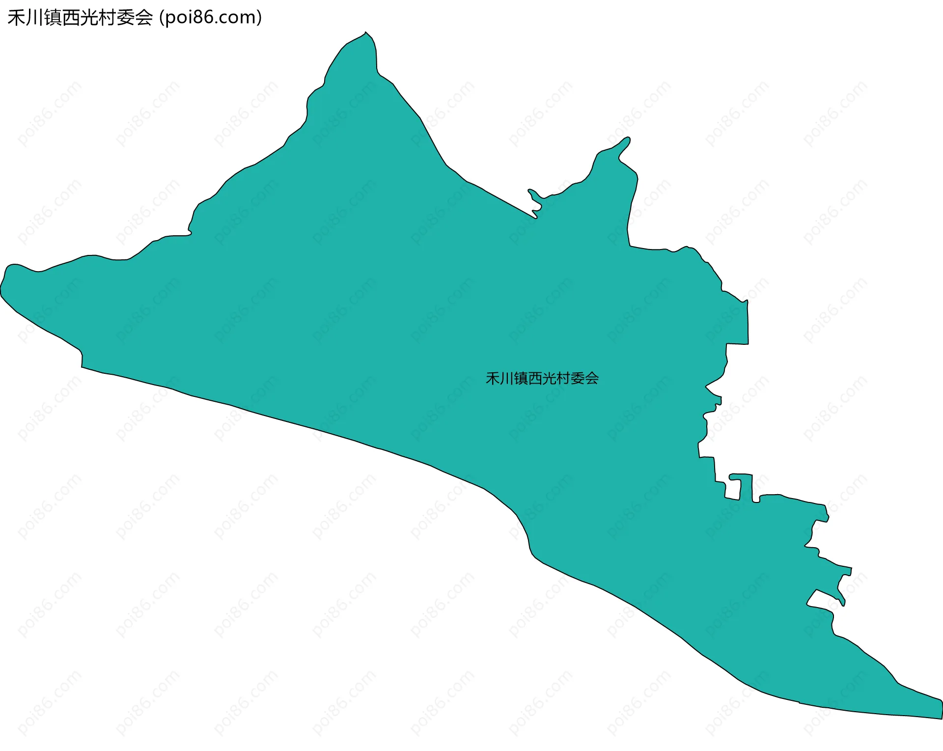 禾川镇西光村委会边界地图