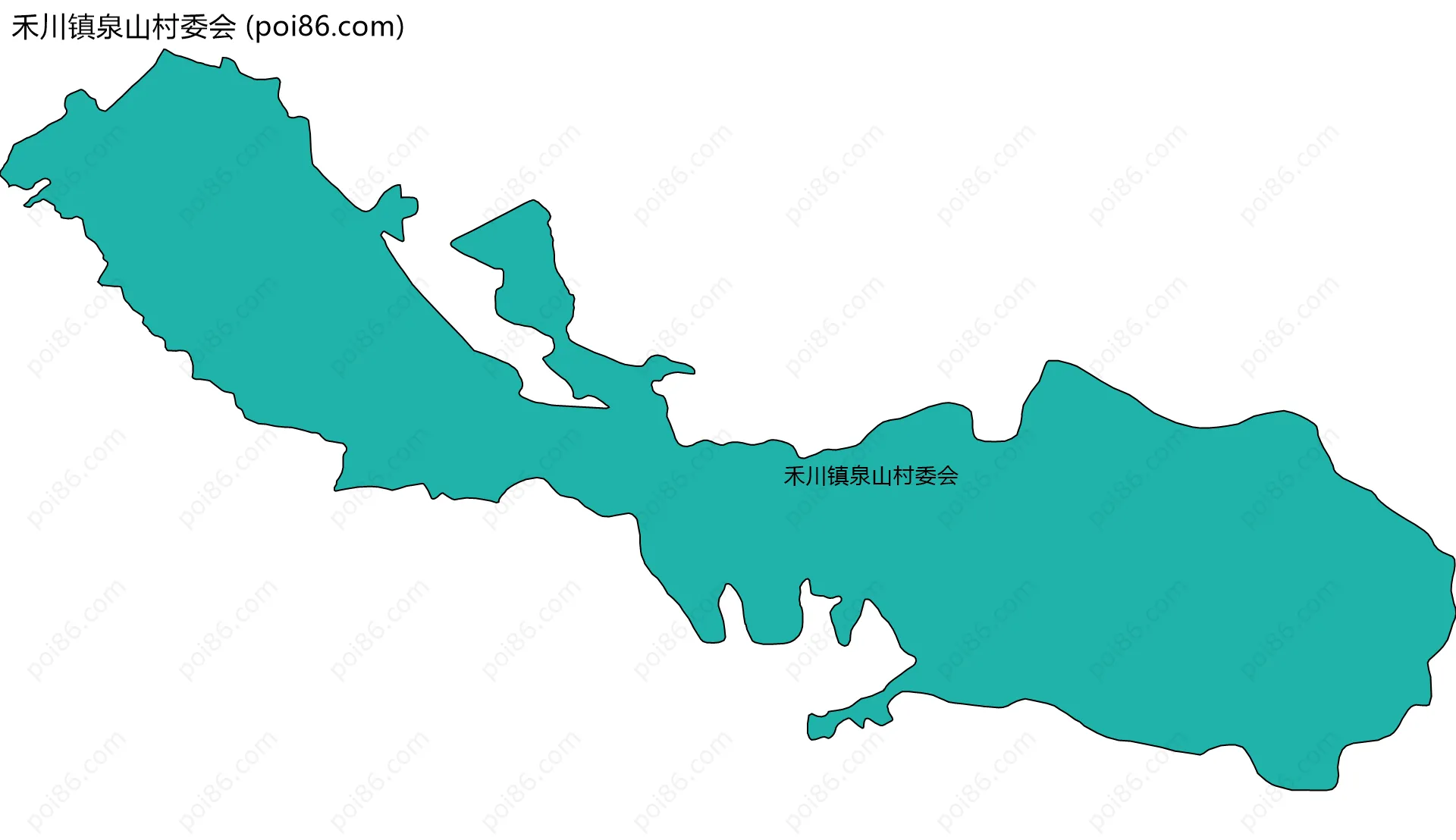 禾川镇泉山村委会边界地图