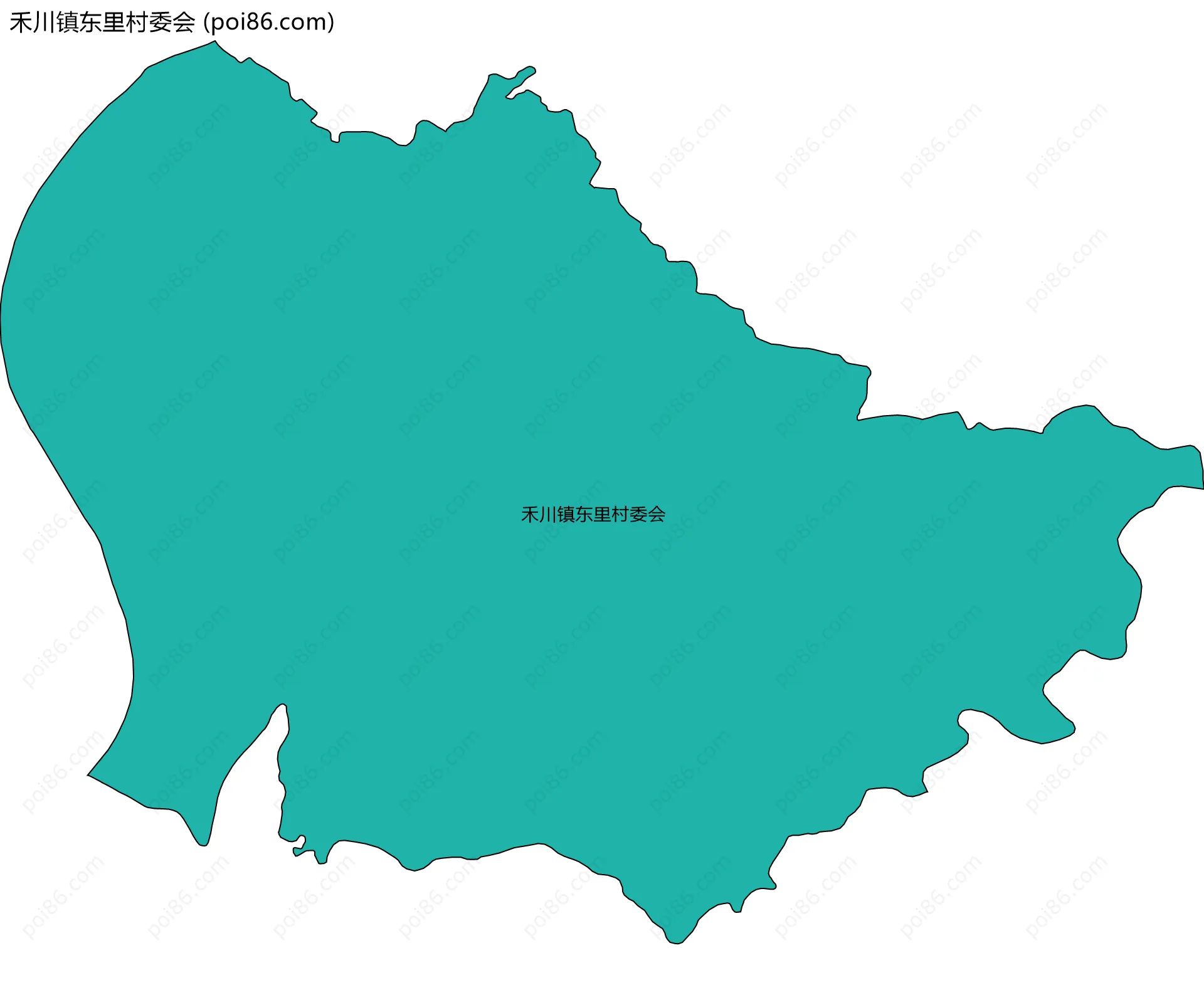 禾川镇东里村委会边界地图