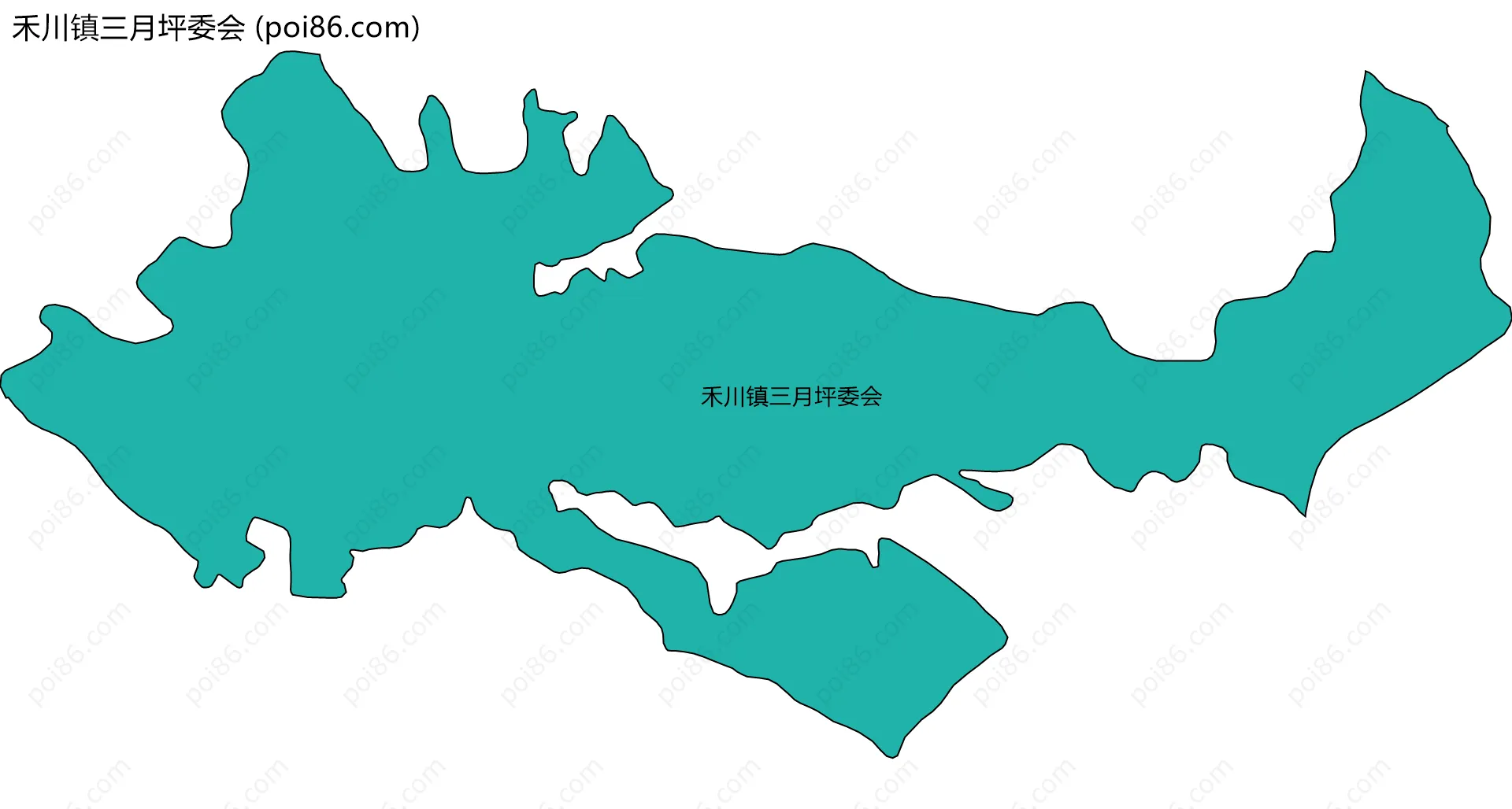 禾川镇三月坪委会边界地图