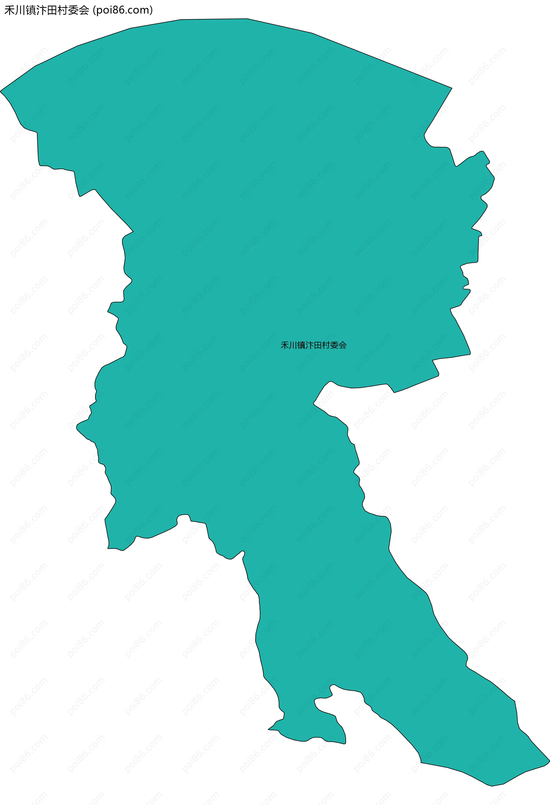 禾川镇汴田村委会边界地图