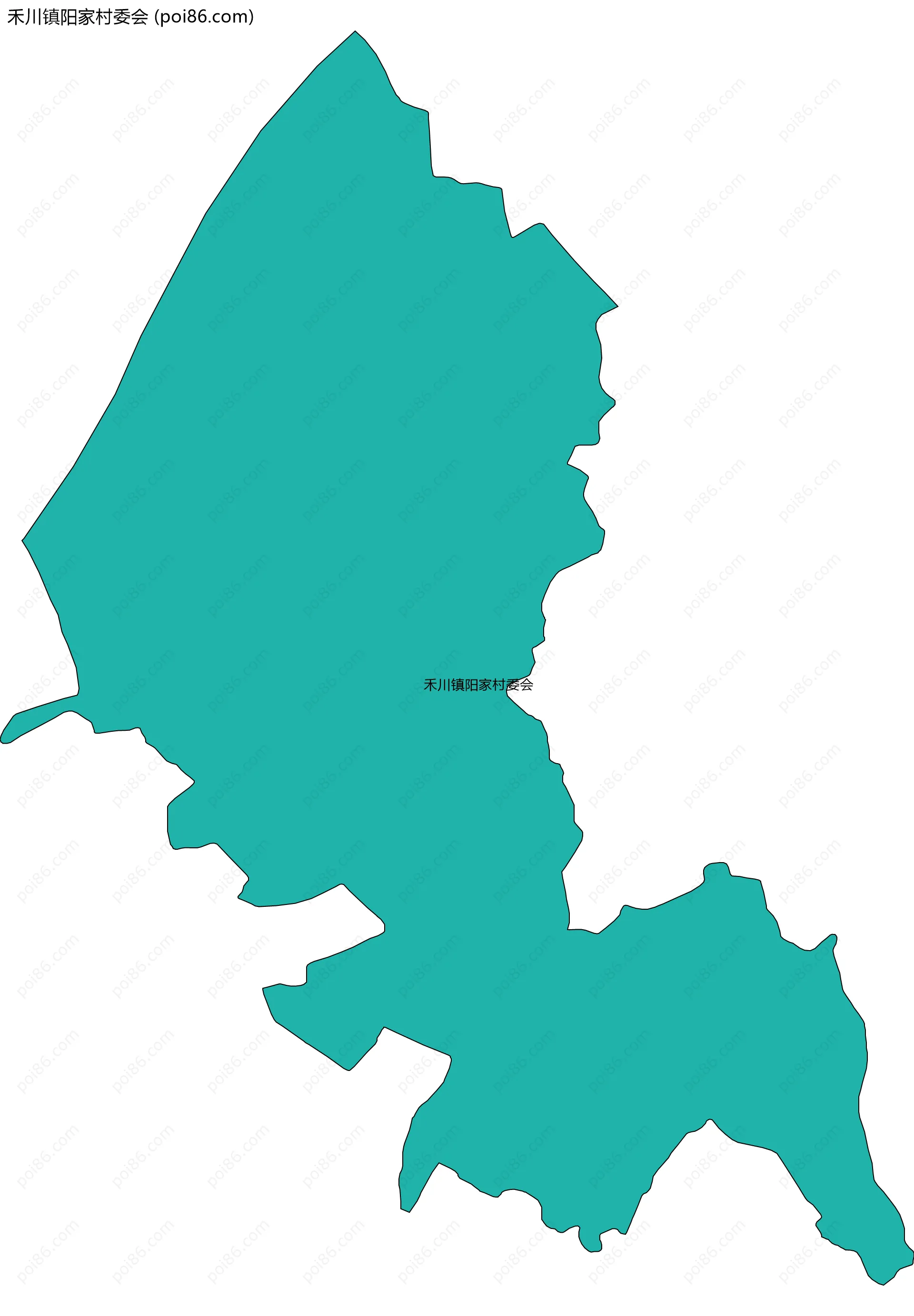 禾川镇阳家村委会边界地图