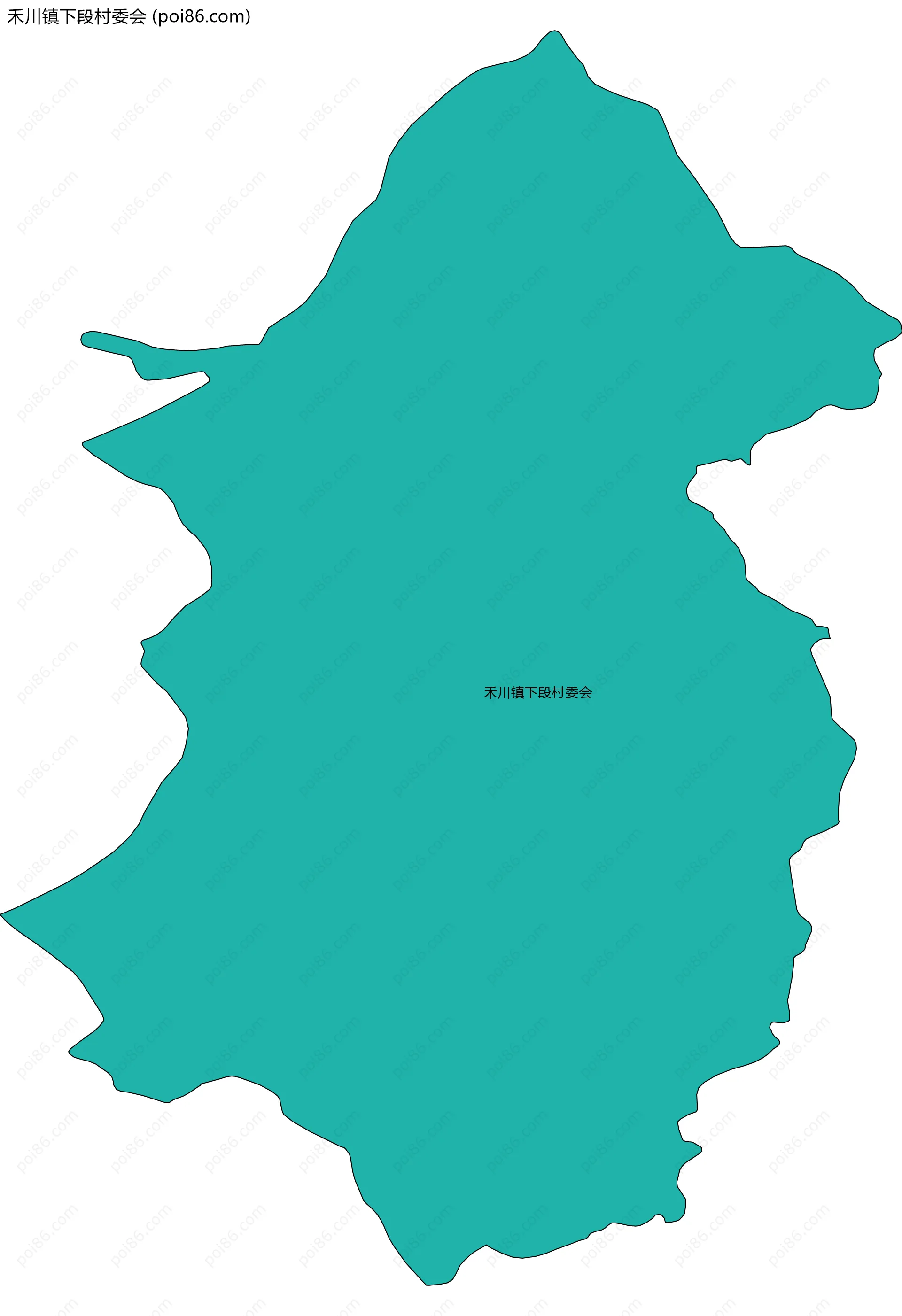 禾川镇下段村委会边界地图
