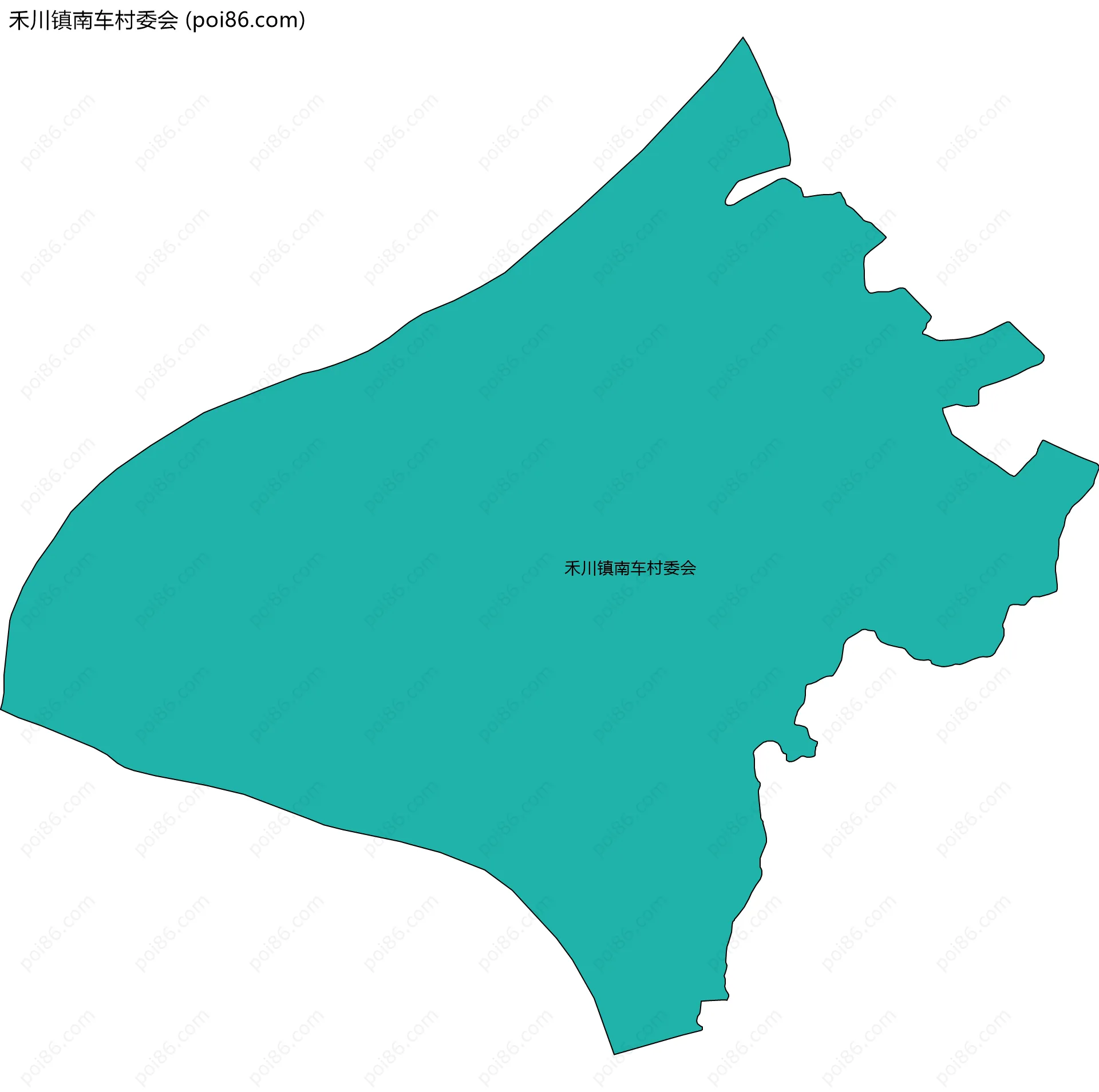 禾川镇南车村委会边界地图