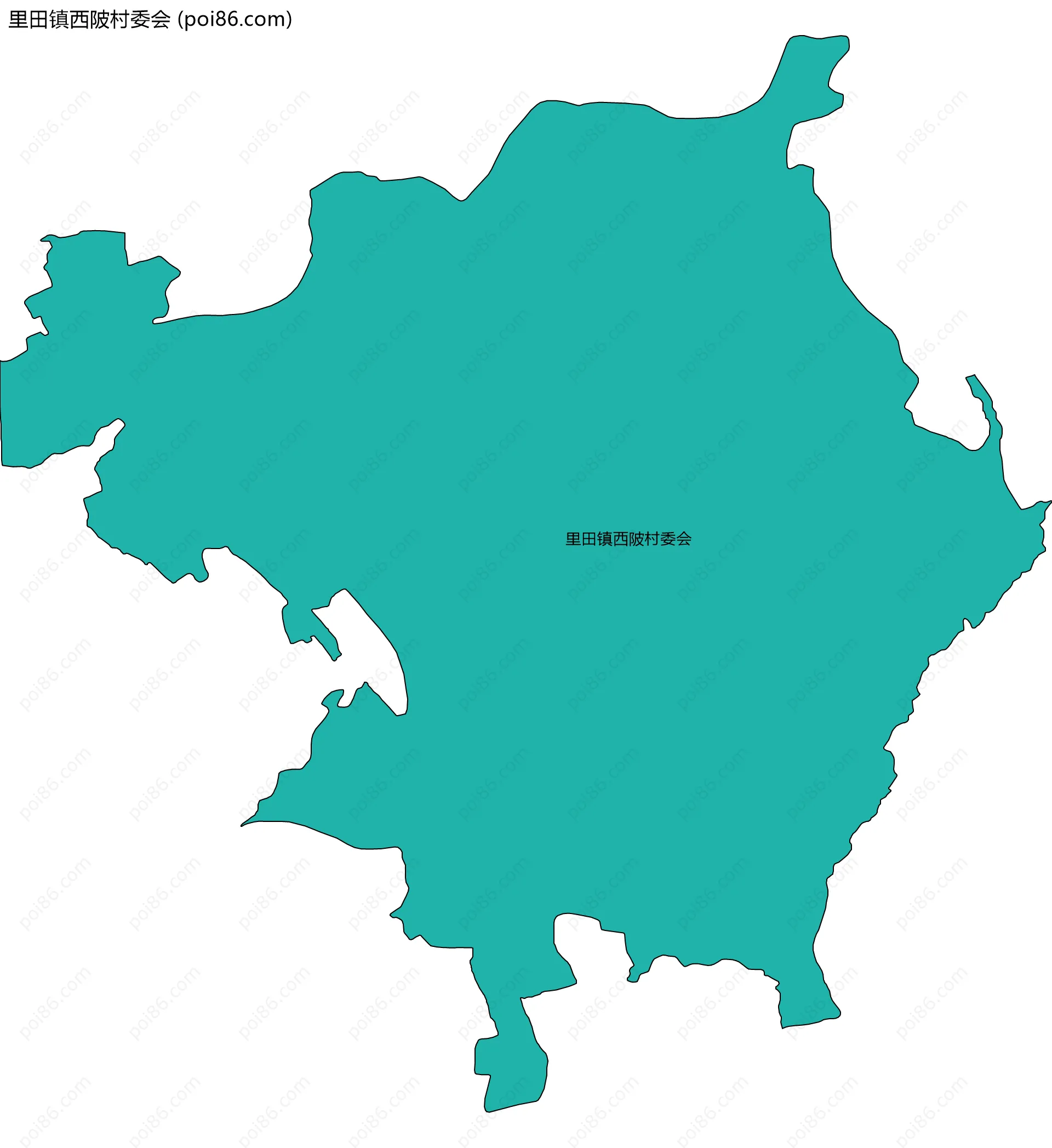 里田镇西陂村委会边界地图