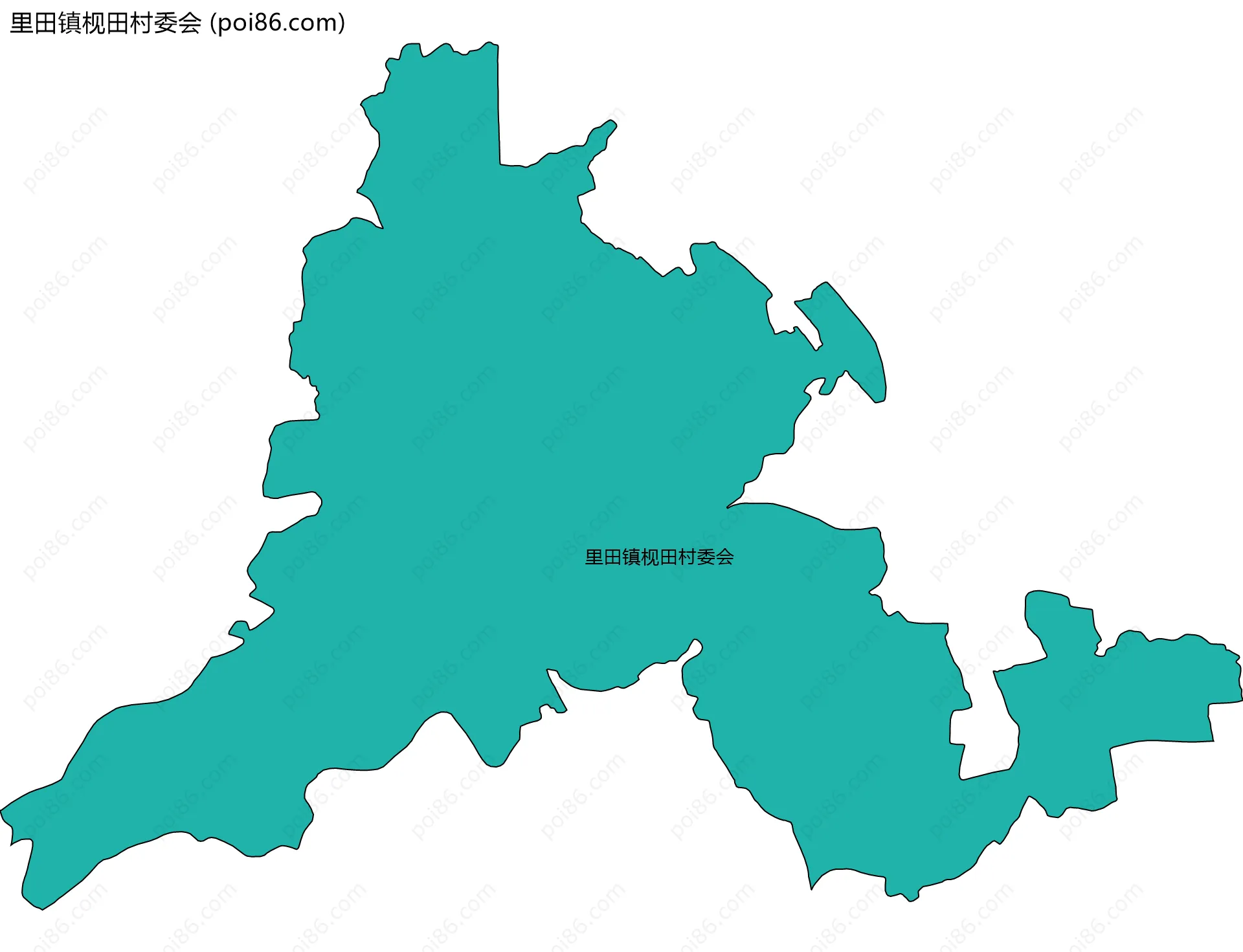 里田镇枧田村委会边界地图
