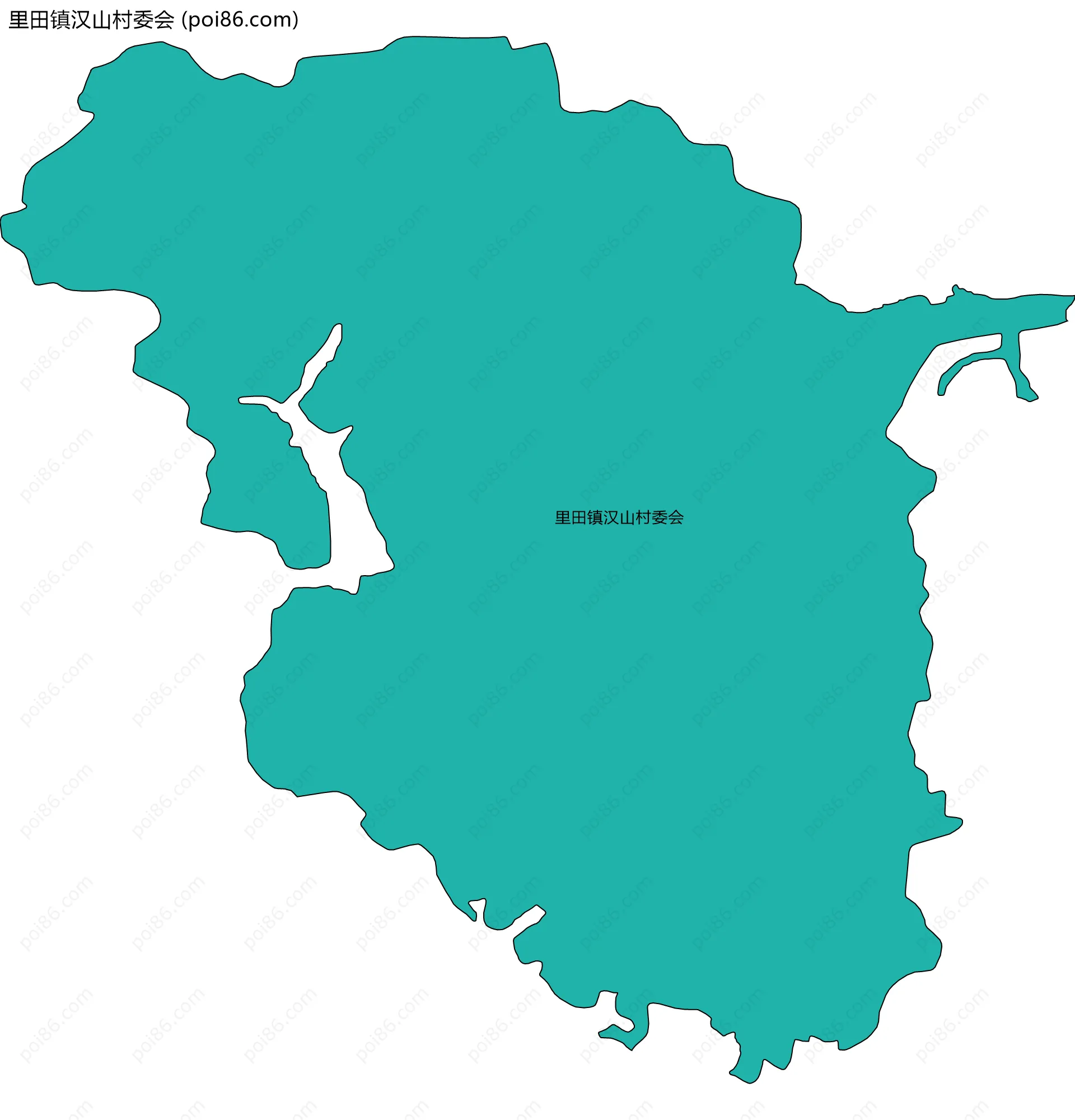 里田镇汉山村委会边界地图
