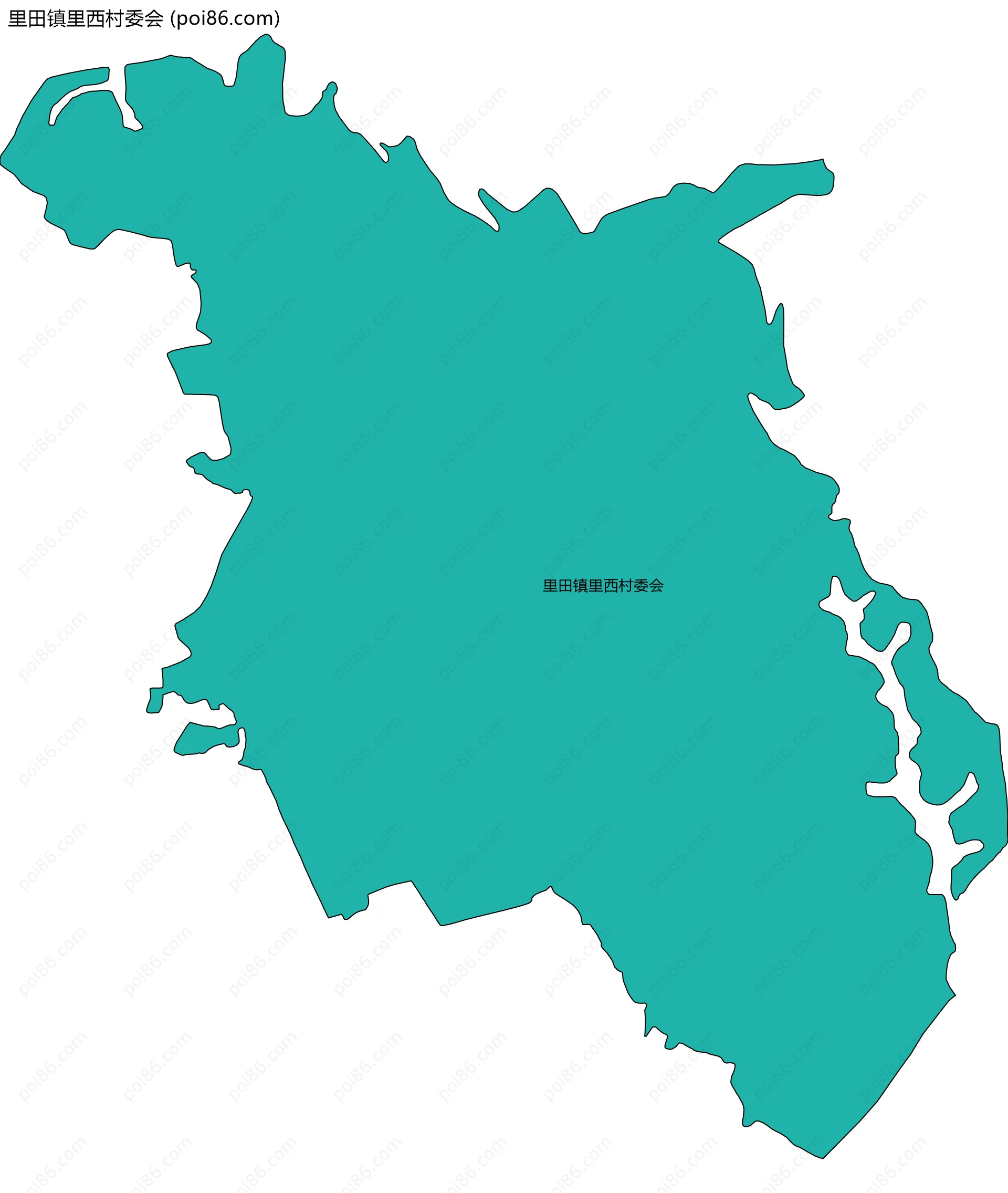 里田镇里西村委会边界地图