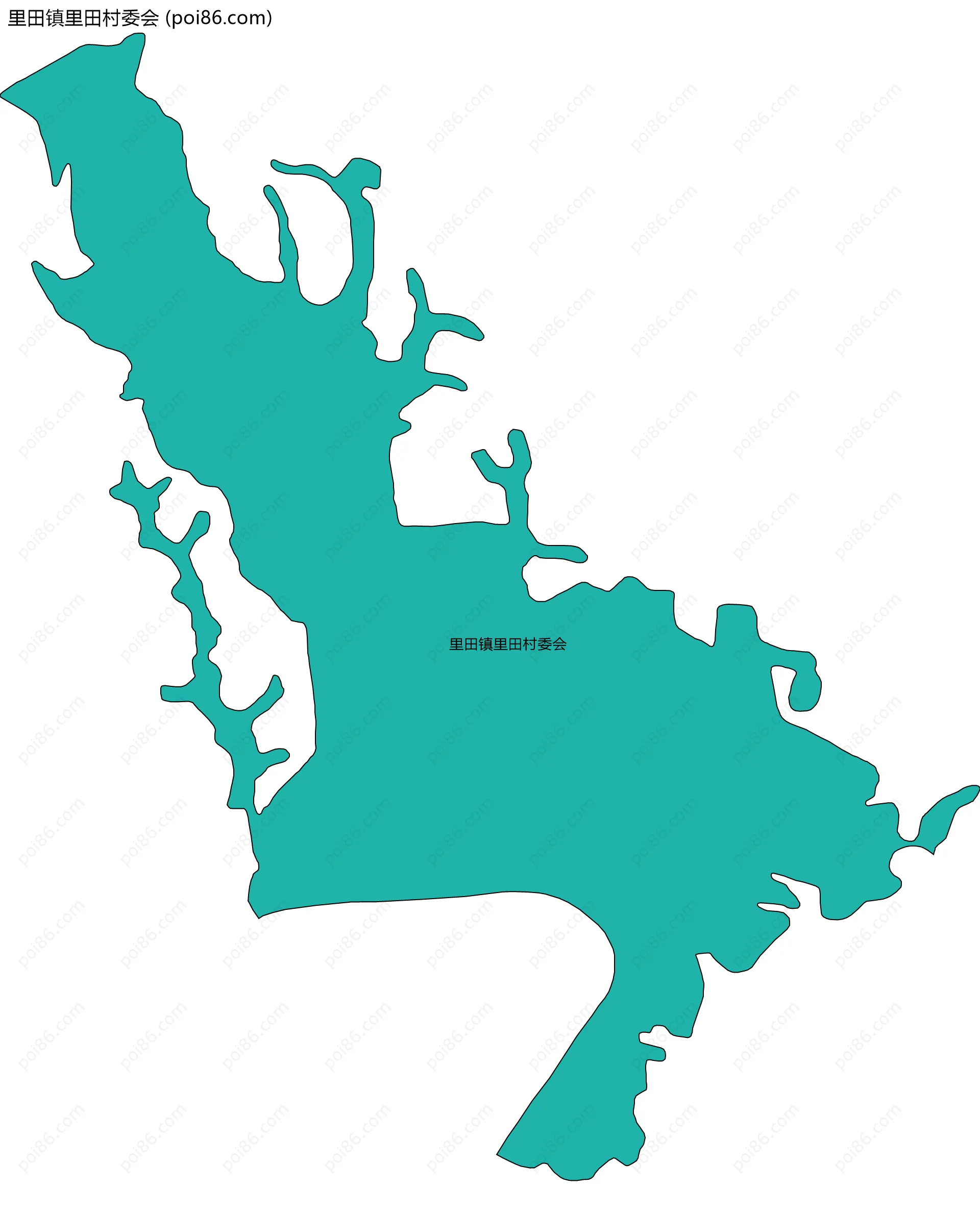 里田镇里田村委会边界地图