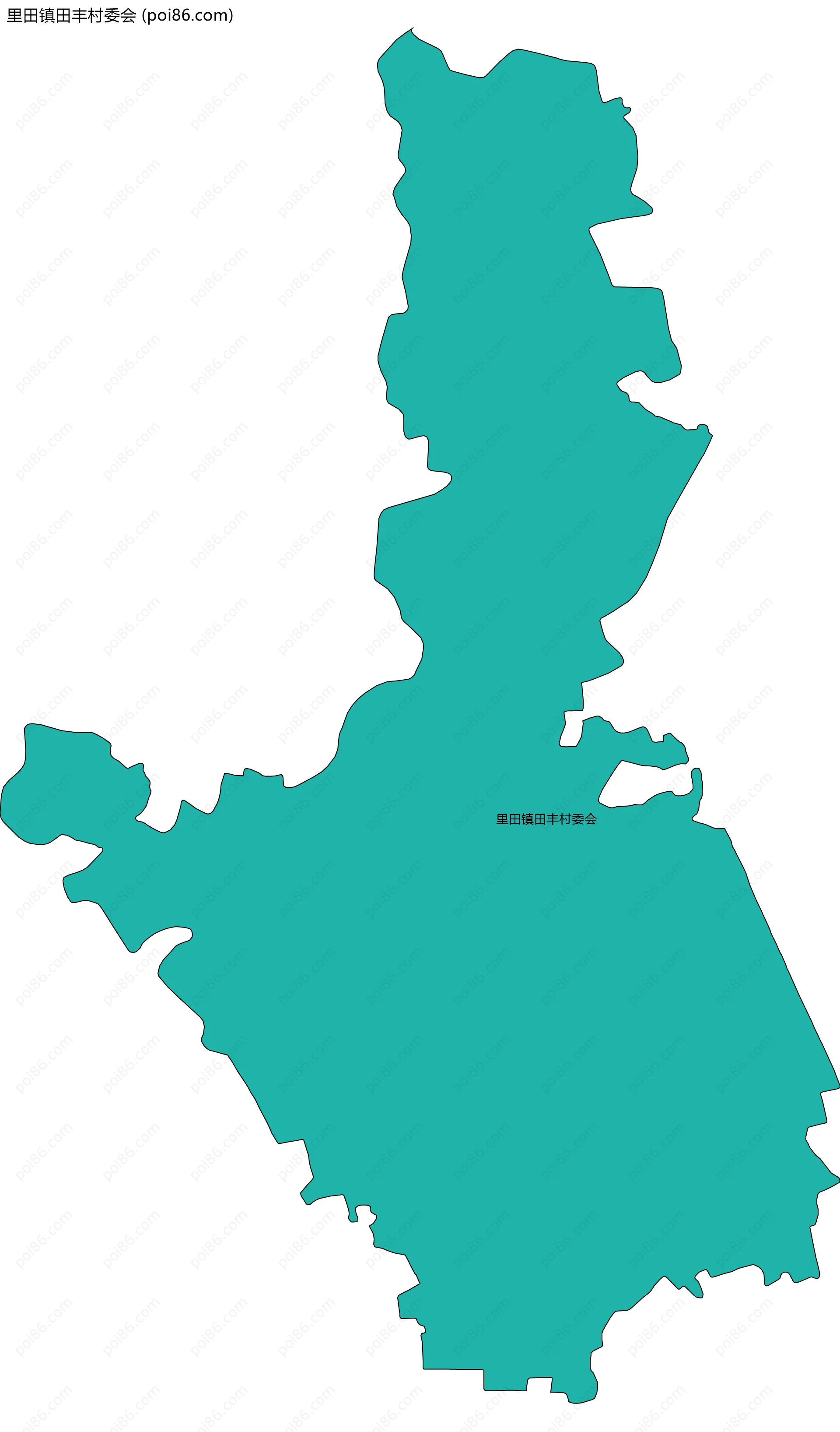里田镇田丰村委会边界地图