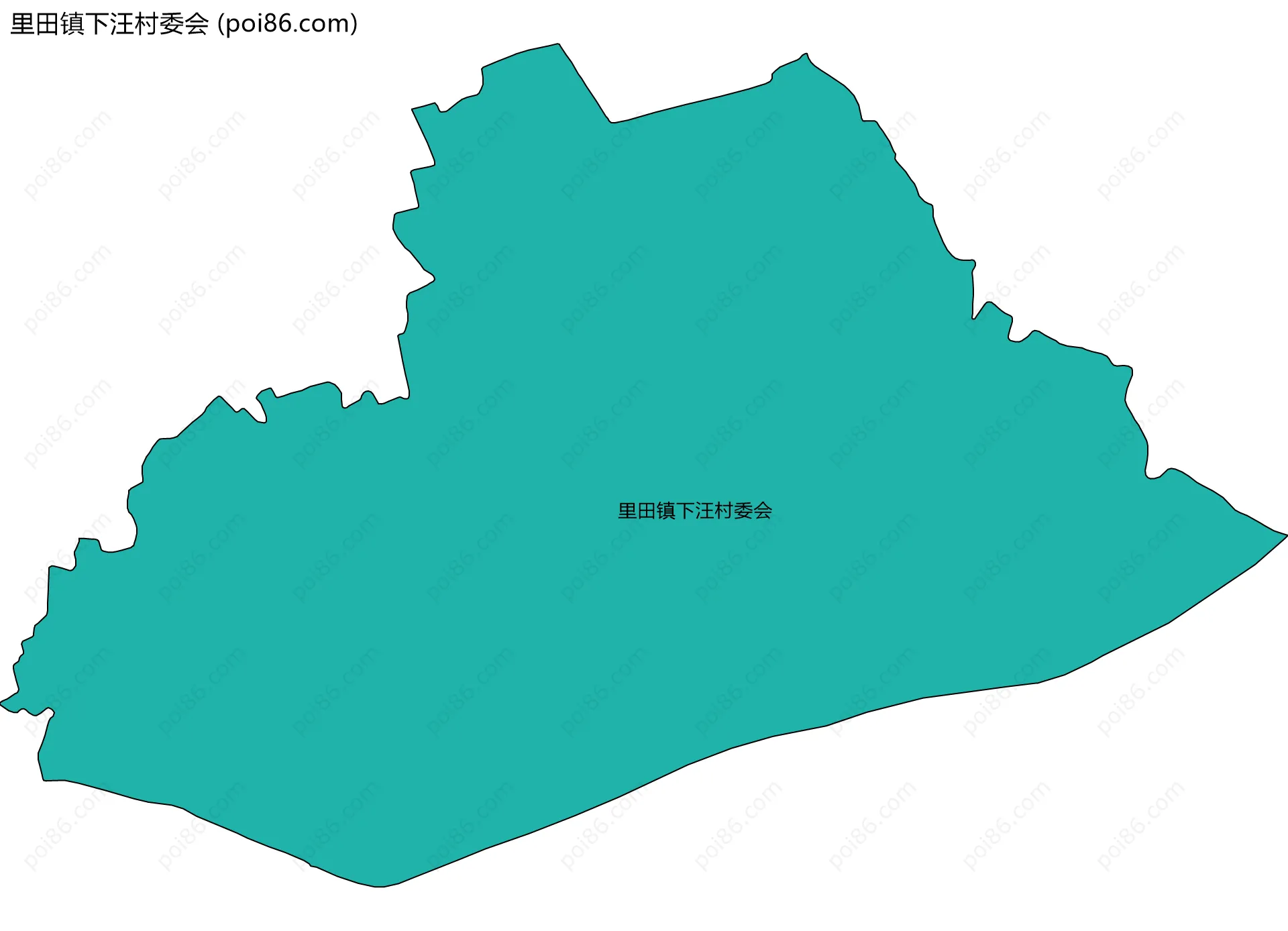 里田镇下汪村委会边界地图