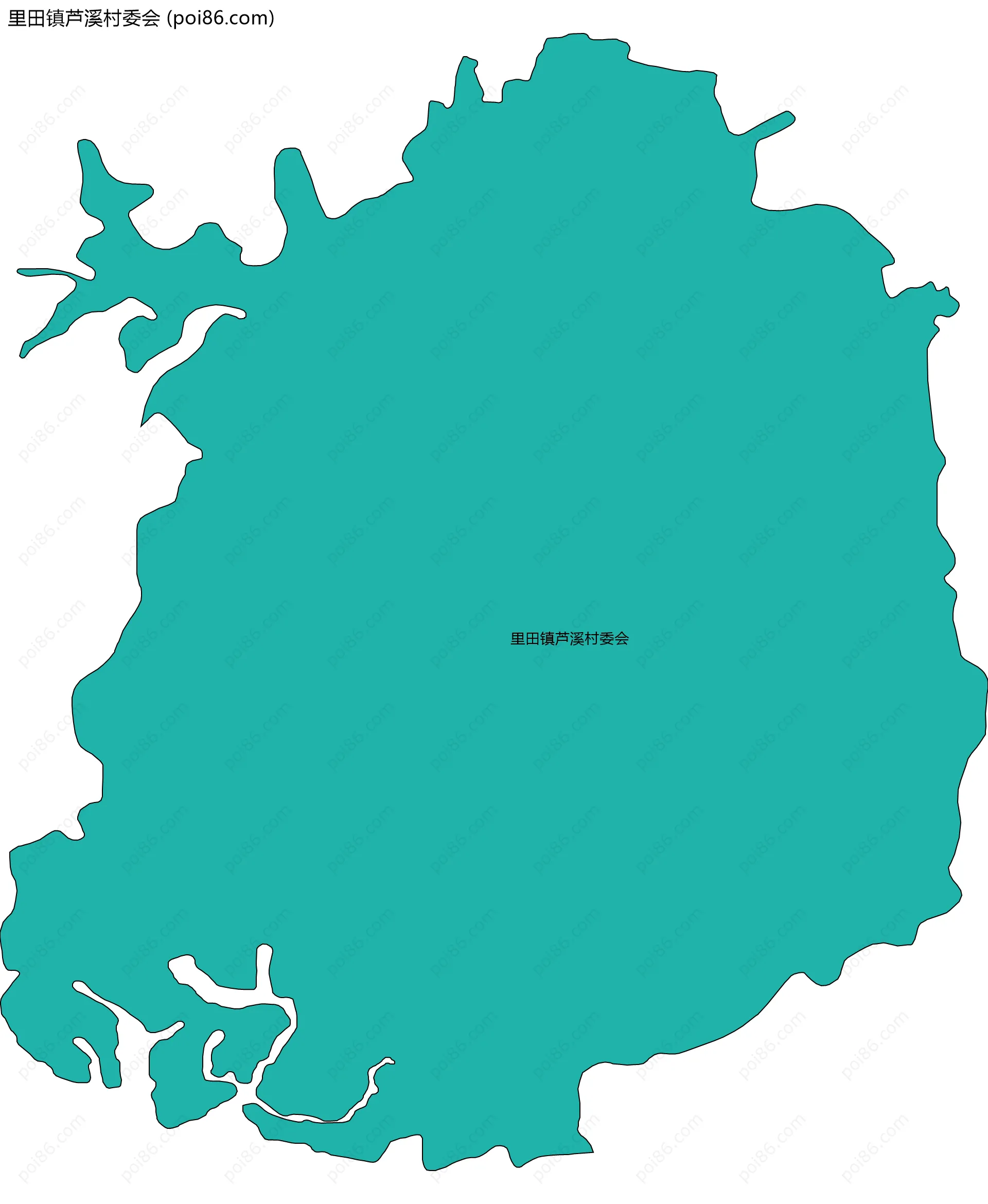 里田镇芦溪村委会边界地图