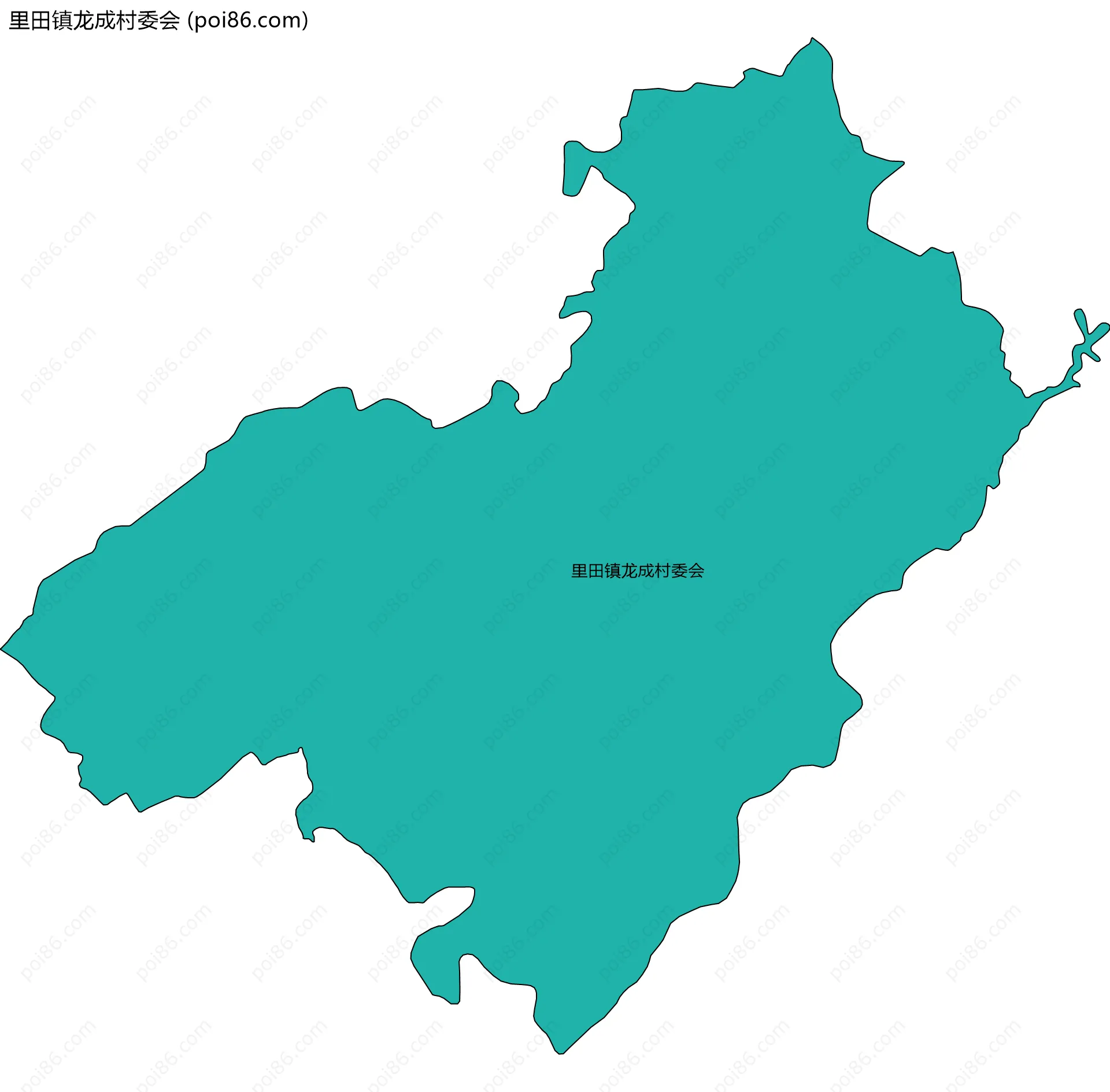 里田镇龙成村委会边界地图