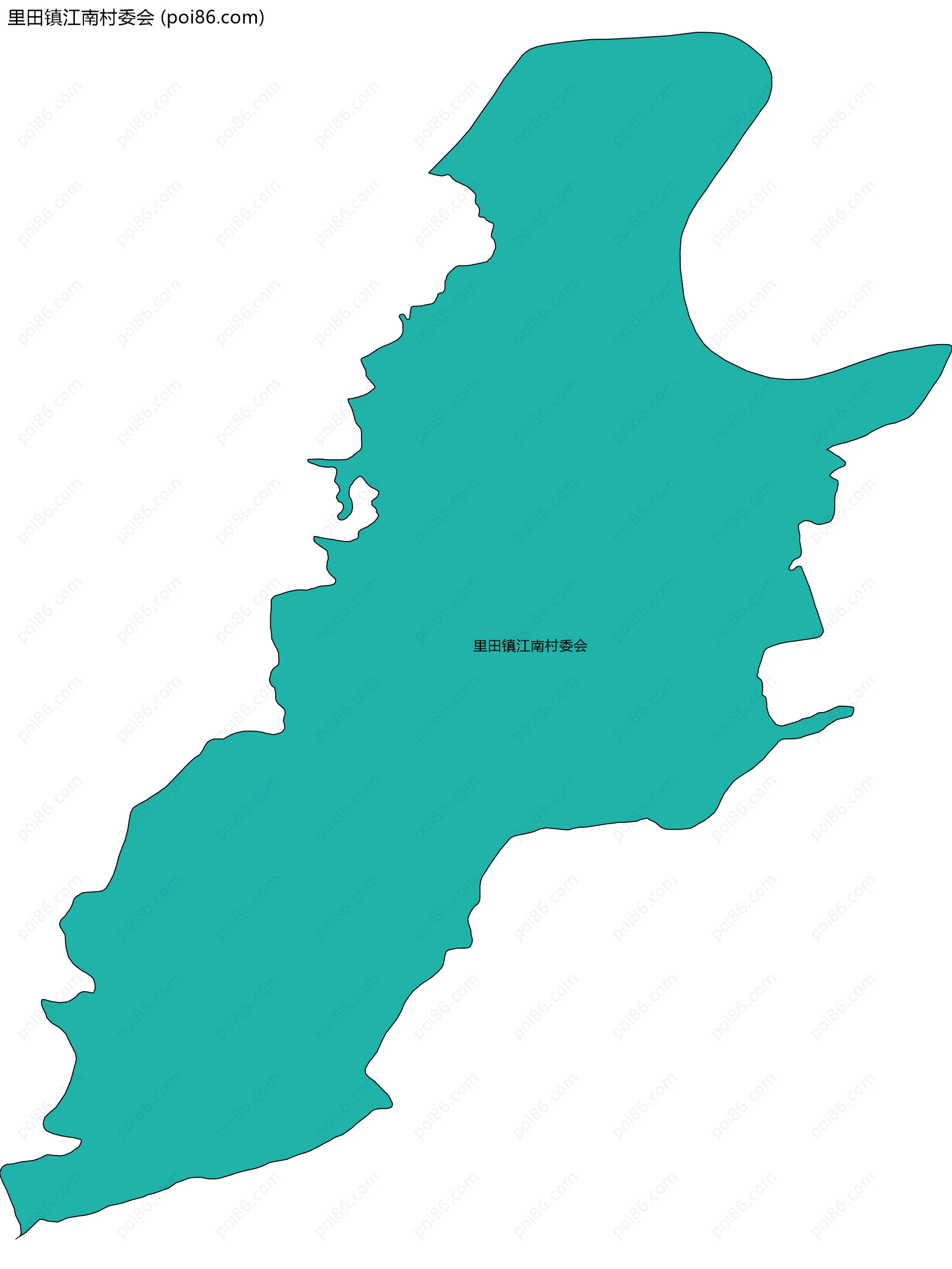里田镇江南村委会边界地图