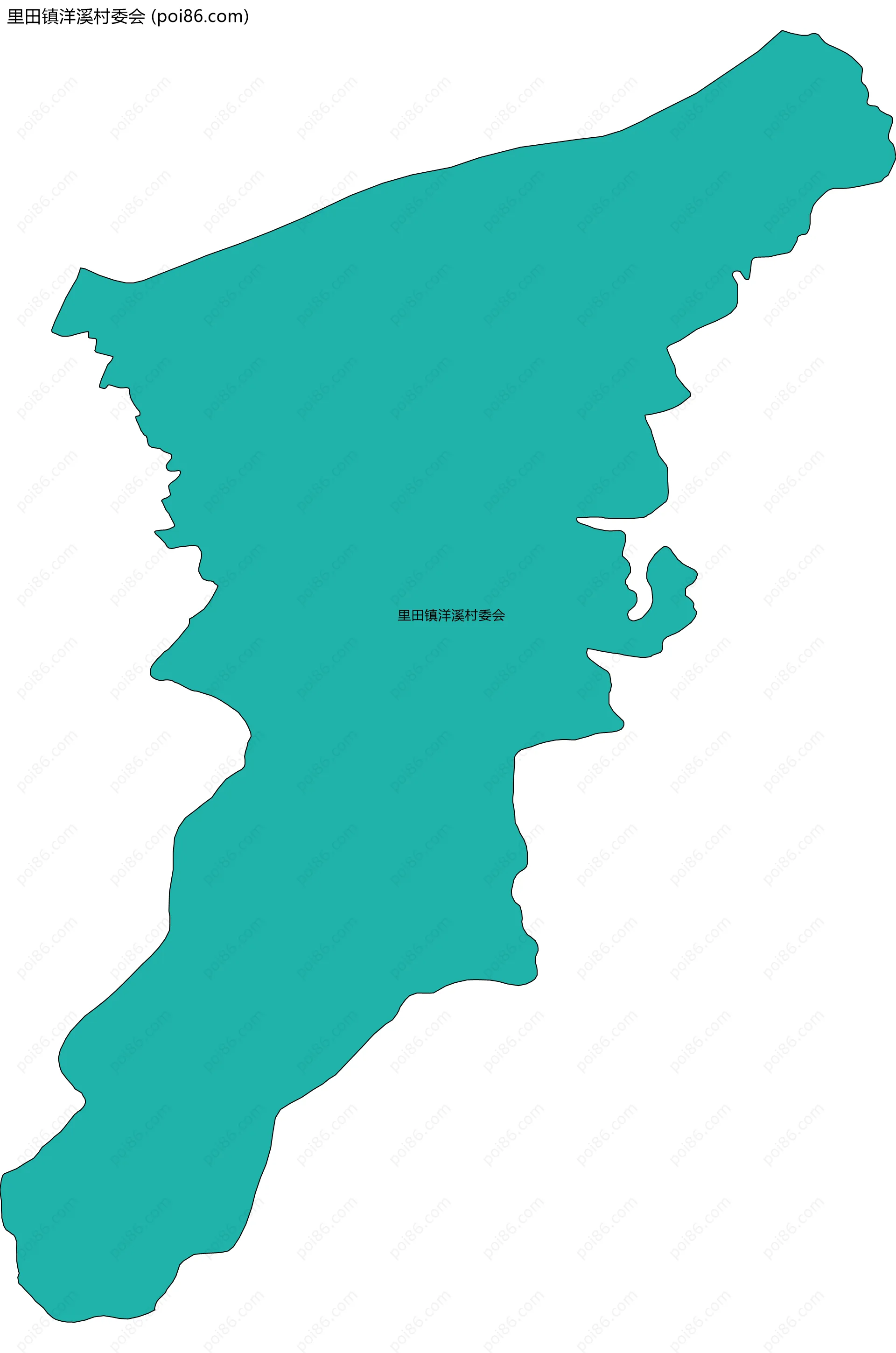 里田镇洋溪村委会边界地图