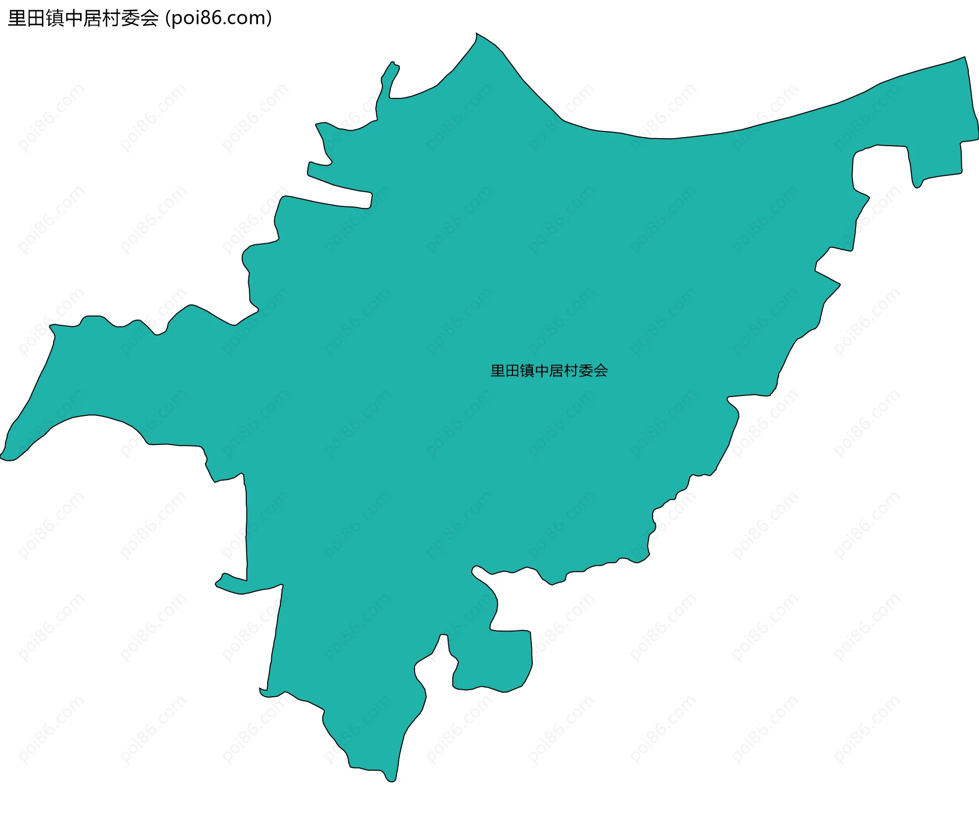 里田镇中居村委会边界地图