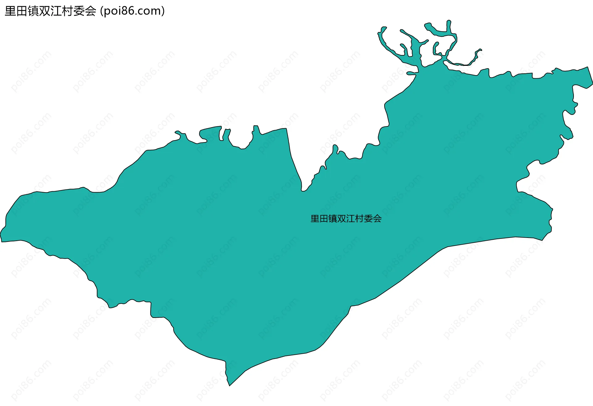 里田镇双江村委会边界地图