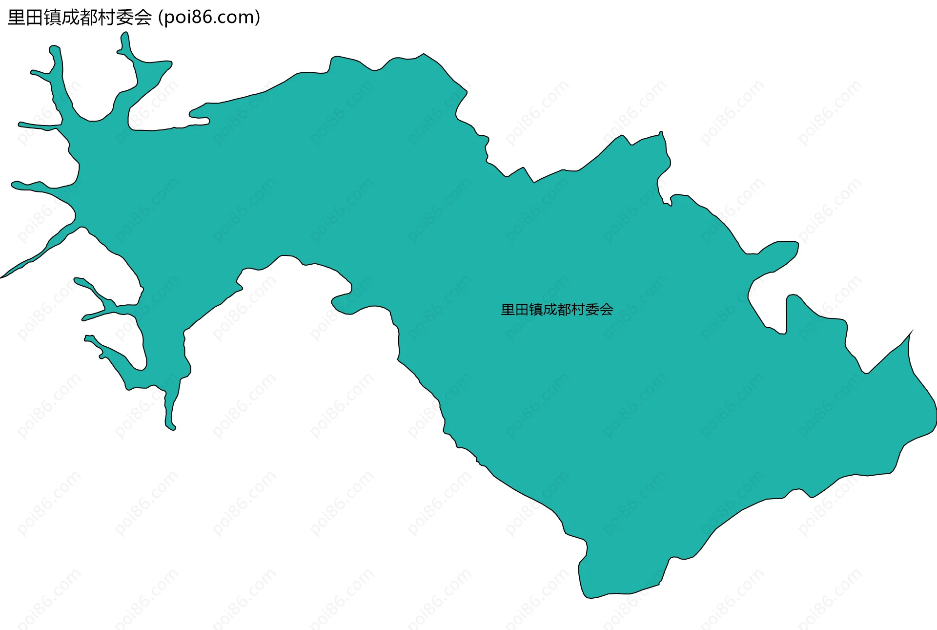 里田镇成都村委会边界地图