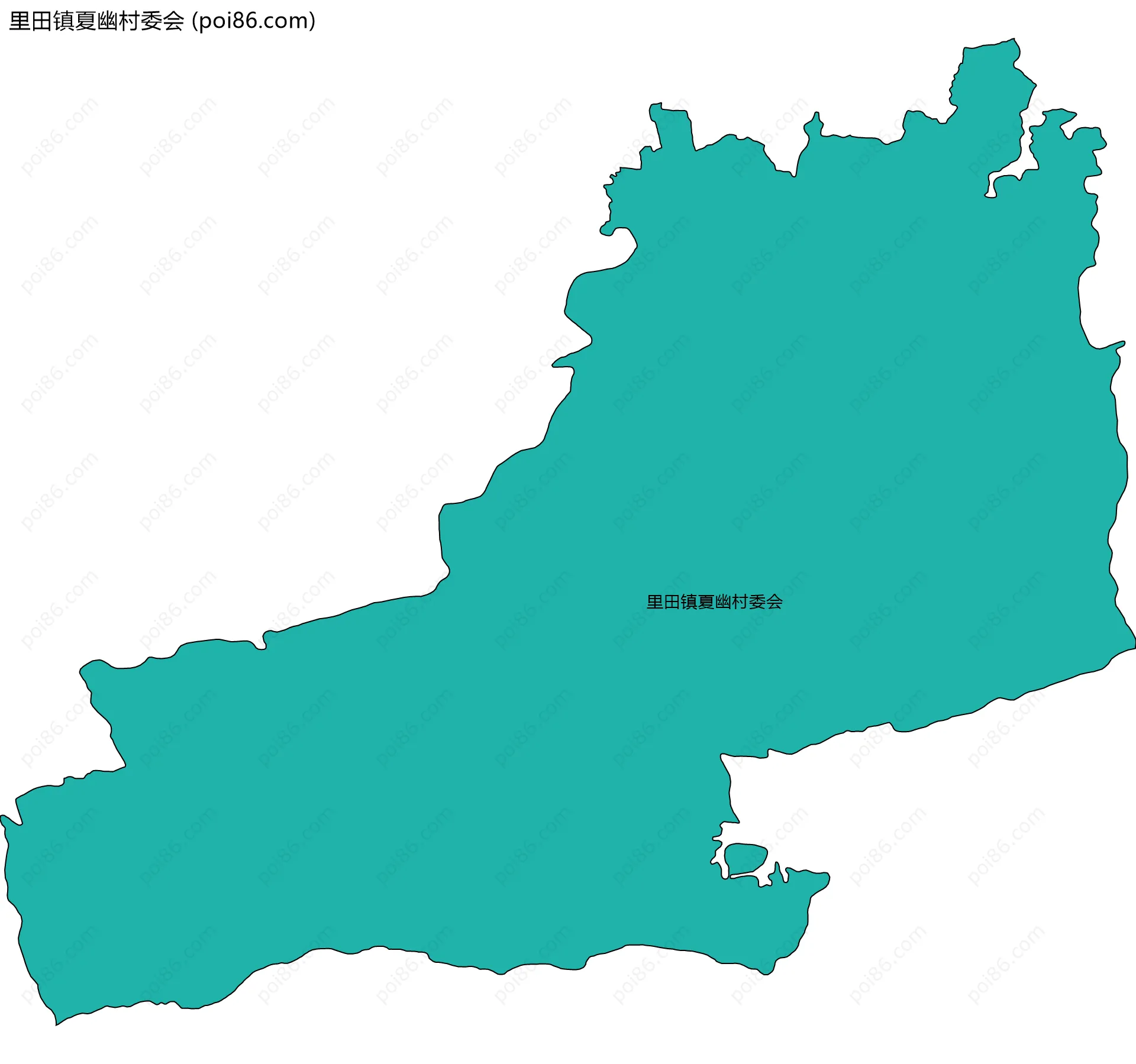 里田镇夏幽村委会边界地图